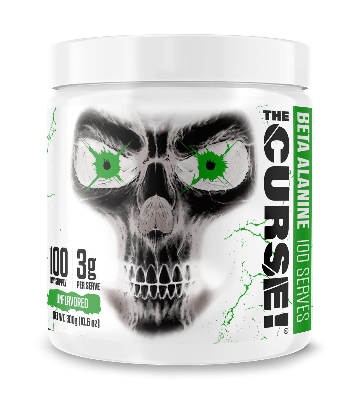 JNX SPORTS The Curse! Beta Alanine Powder - Unflavored 100 Servings 3g per Serving GMP Compliant Non-GMO Made in The USA Dietary Friendly - Buy Online on GoSupps.com