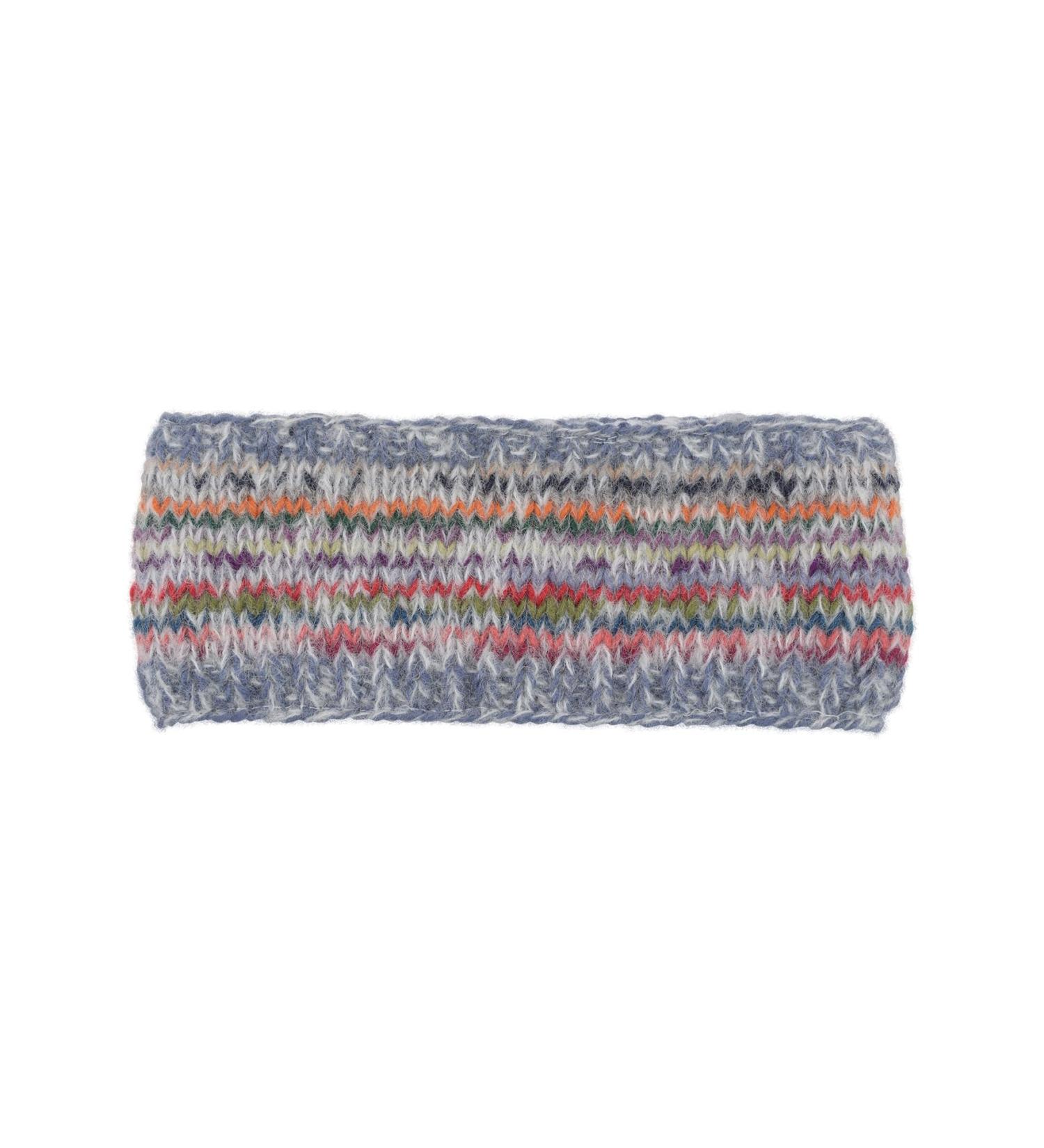 Pachamama Women Wool/Mohair Ear Warmer Headband Fleece Lined Handknitted Striped Multicoloured One-Size Handmade Fair Trade - Buy Online on GoSupps.com