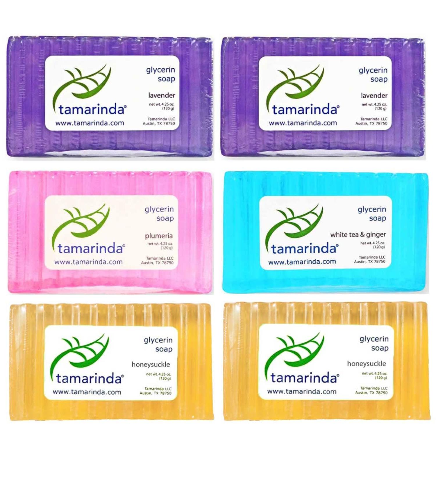 Glycerin Soap - 6 Bar Floral Collection