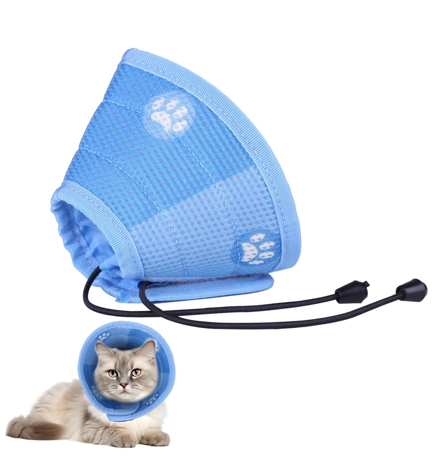 Cat Cone Collar Soft Adjustable Cat Recovery Collar Soft Collar Cone Protective Elizabethan Collar After Surgery and Injuries for for Small Pets Cats Kittens (Blue S) - Buy Online on GoSupps.com