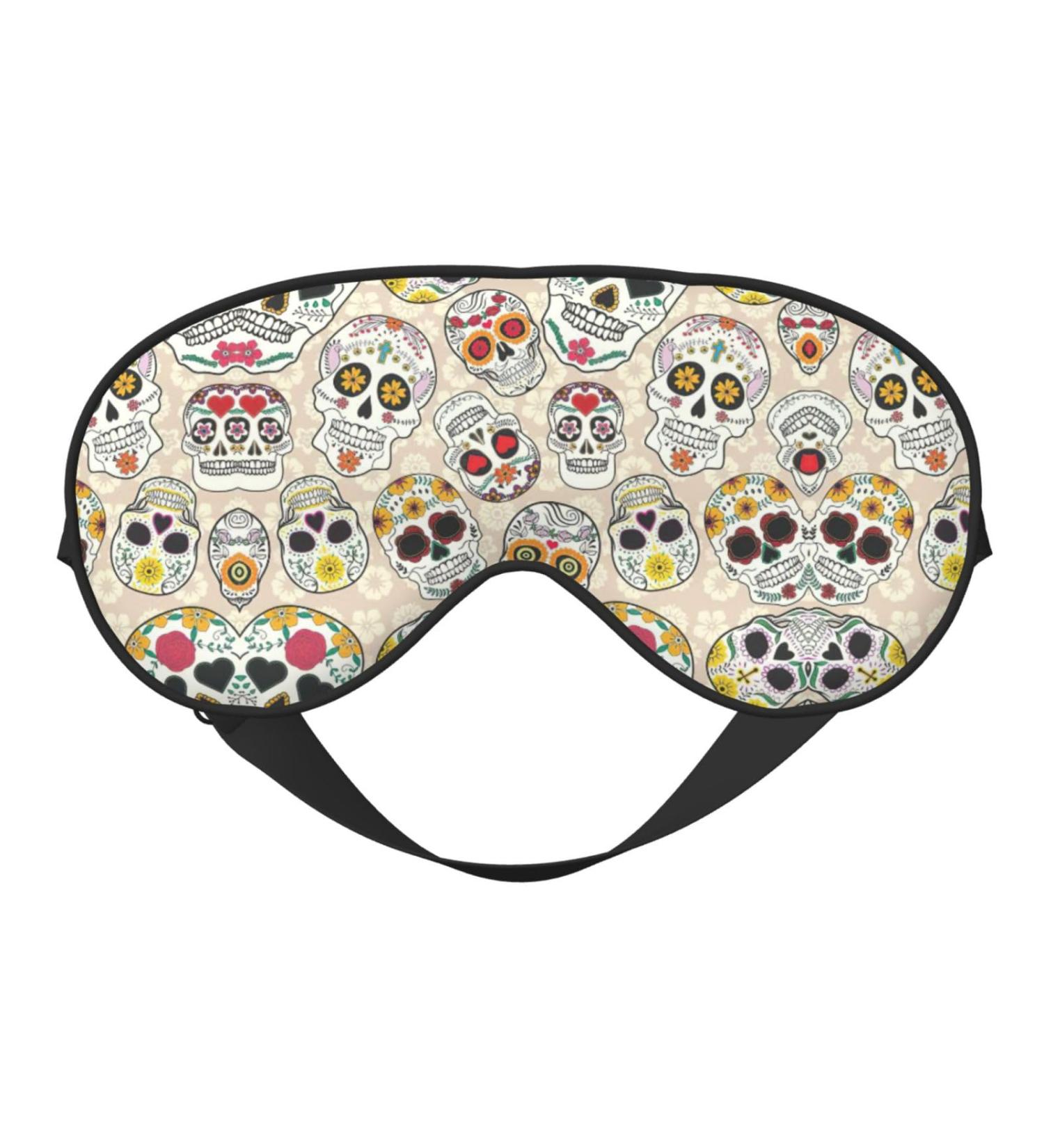SSIMOO Mexican Skull Eye Mask | Ultra-Soft Light-Blocking Mask for Comfortable Sleep | International Shipping Available - Buy Online on GoSupps.com