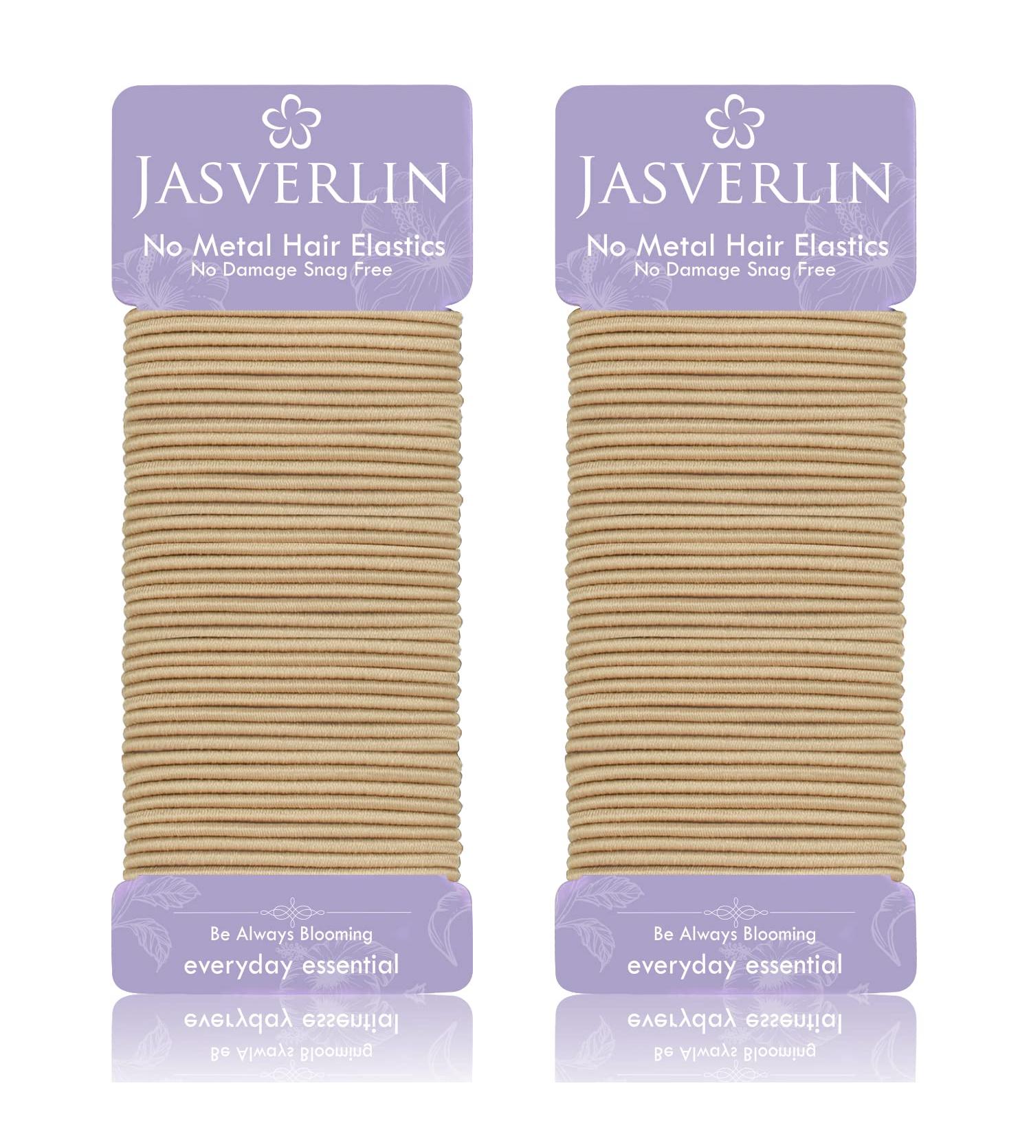 JASVERLIN 2mm Light Blonde Elastic Hair Ties - 80 Pcs Hair Accessories for Women, Girls, Kids - Thin Ponytail Holders for Fine to Medium Hair - No Pull, No Damage Stretchy Rubber Bands - Buy Online on GoSupps.com
