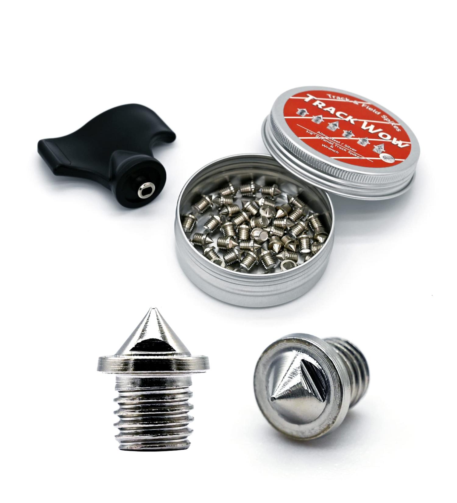 48 PCS 3.2mm Track&Field Pyramid Spikes - High Hardness Steel Alloy - Silver - Buy Online on GoSupps.com