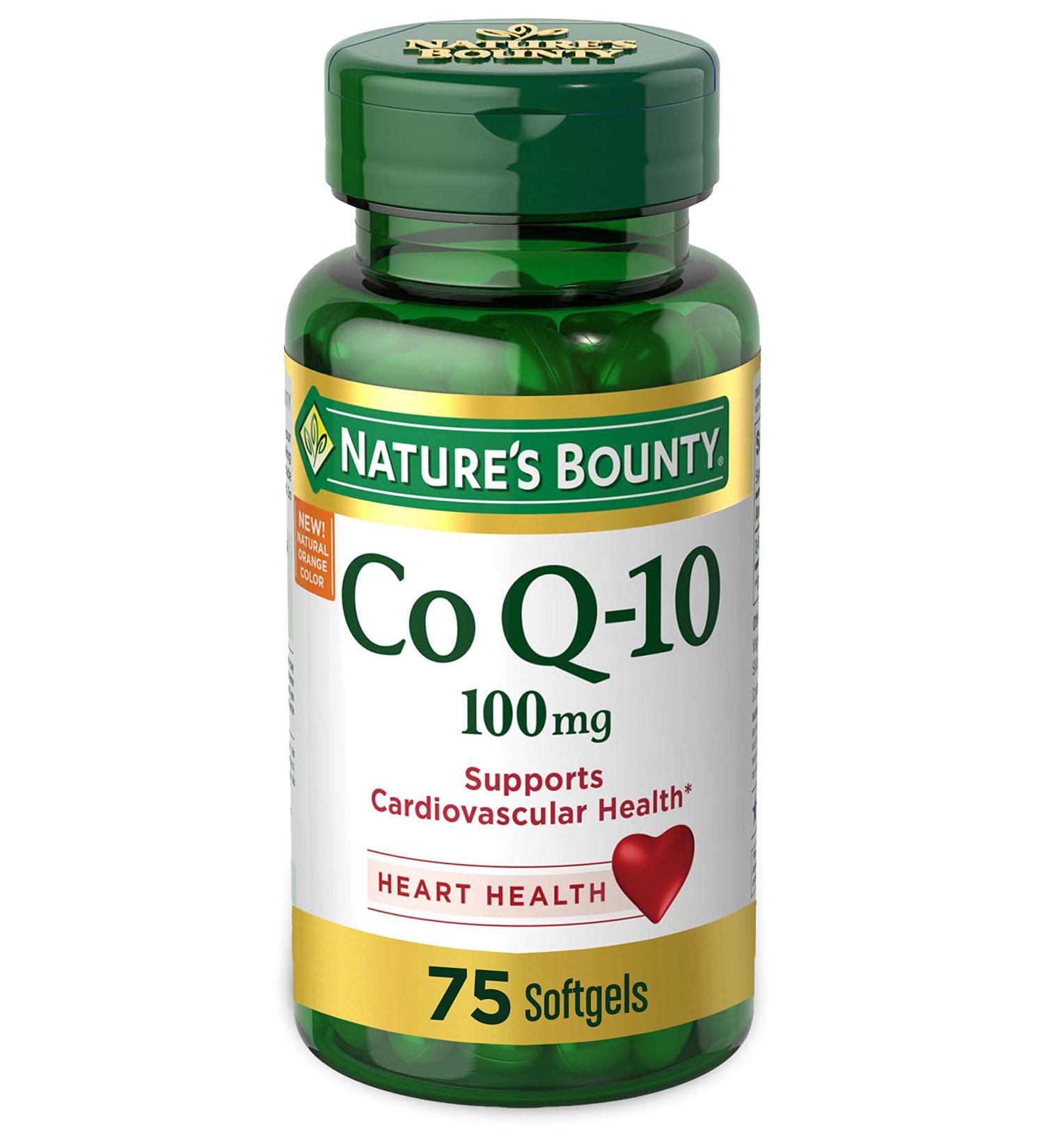 Nature s Bounty CoQ10 100 mg - Supports Healthy Blood Pressure | Rapid Release Softgels | 75 Count | Premium Quality Dietary Supplement - Buy Online on GoSupps.com