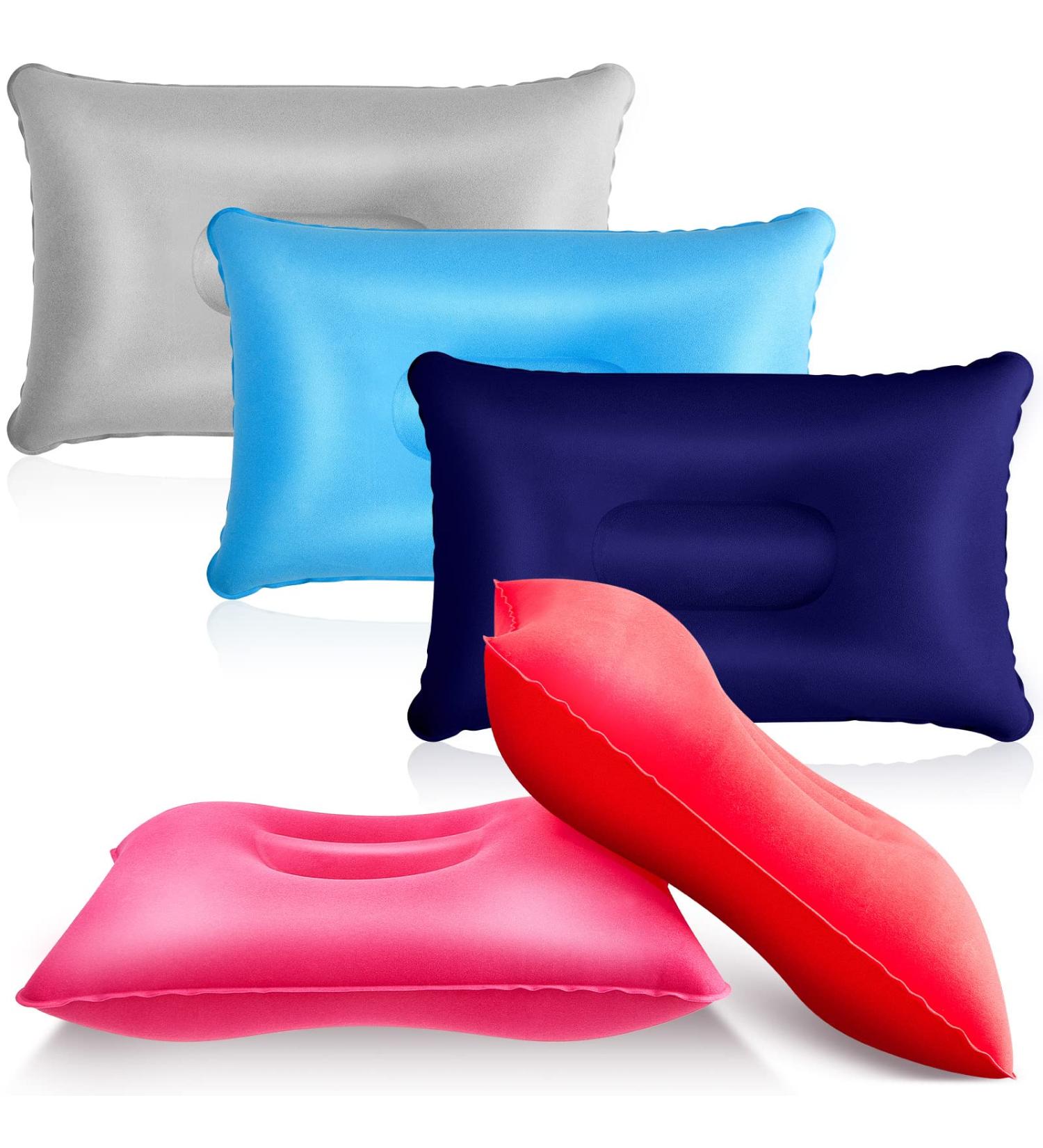 Maitys 5-Piece Inflatable Travel Pillow - Portable Air Pillow for Camping, Hiking, and Airplane Trips - Neck, Head, and Lumbar Support - 5 Colors - Buy Online on GoSupps.com
