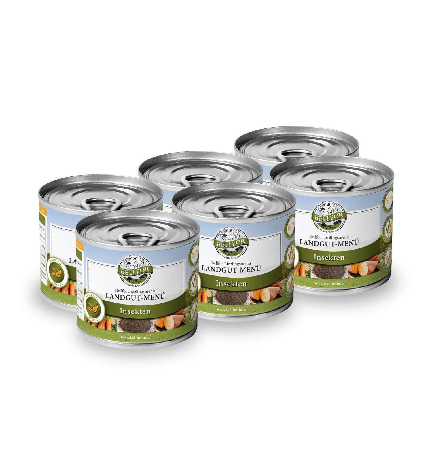 Bellfor Landgut-Men Hypoallergenic Wet Food with Insects Grain-Free for Dogs 6 x 200 g ideal for Dogs with kidney problems - Buy Online on GoSupps.com