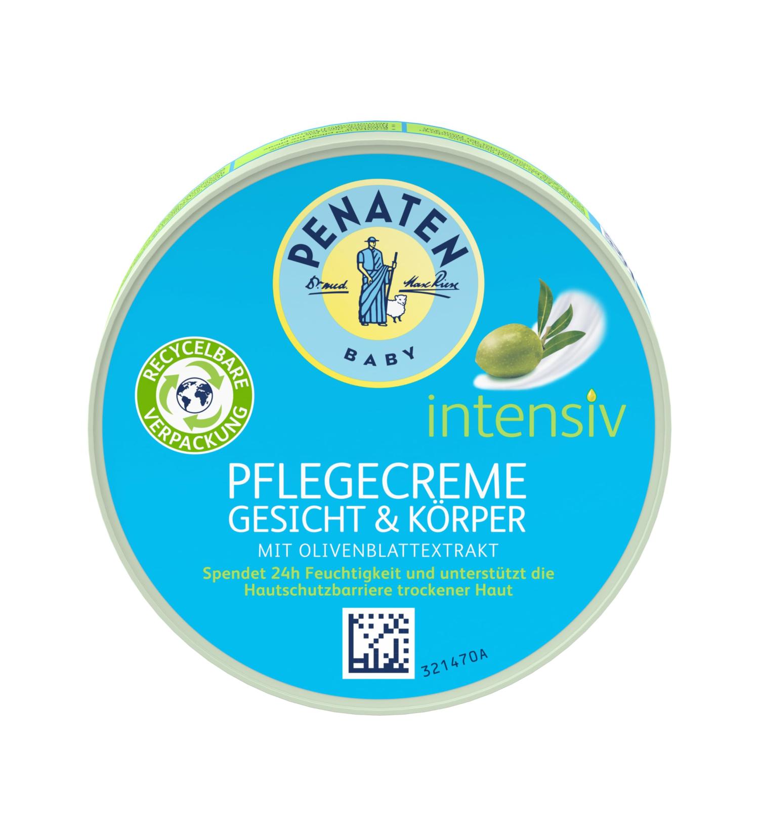 Penates Baby Intensive Care Cream 100ml Moisturizing Face & Body Cream with Olive Leaf Extract for 24-Hour Hydration - Buy Online on GoSupps.com