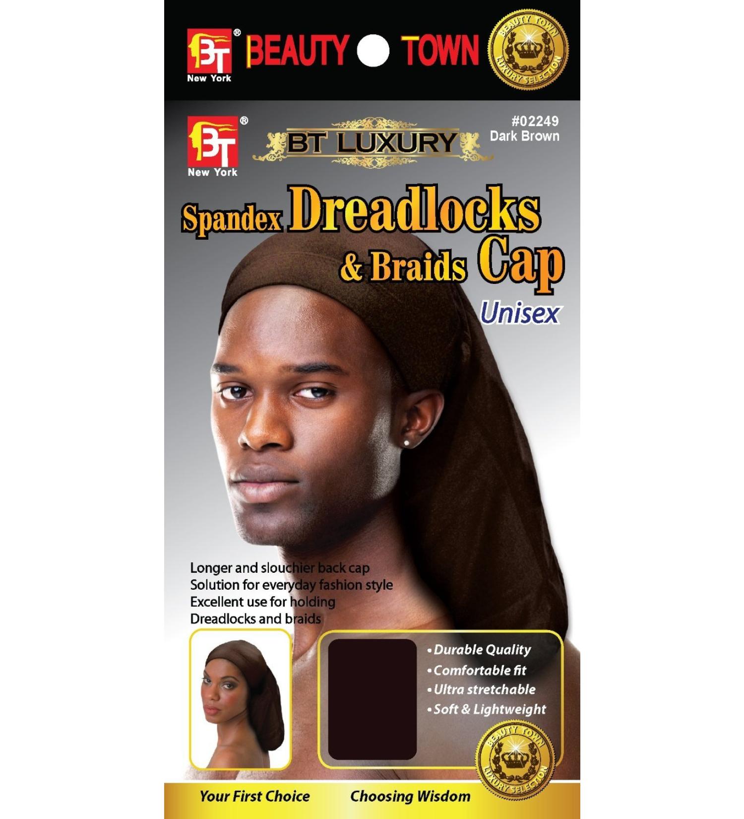 Beauty Town Luxury Spandex Dreadlocks & Braids Cap - Dark Brown