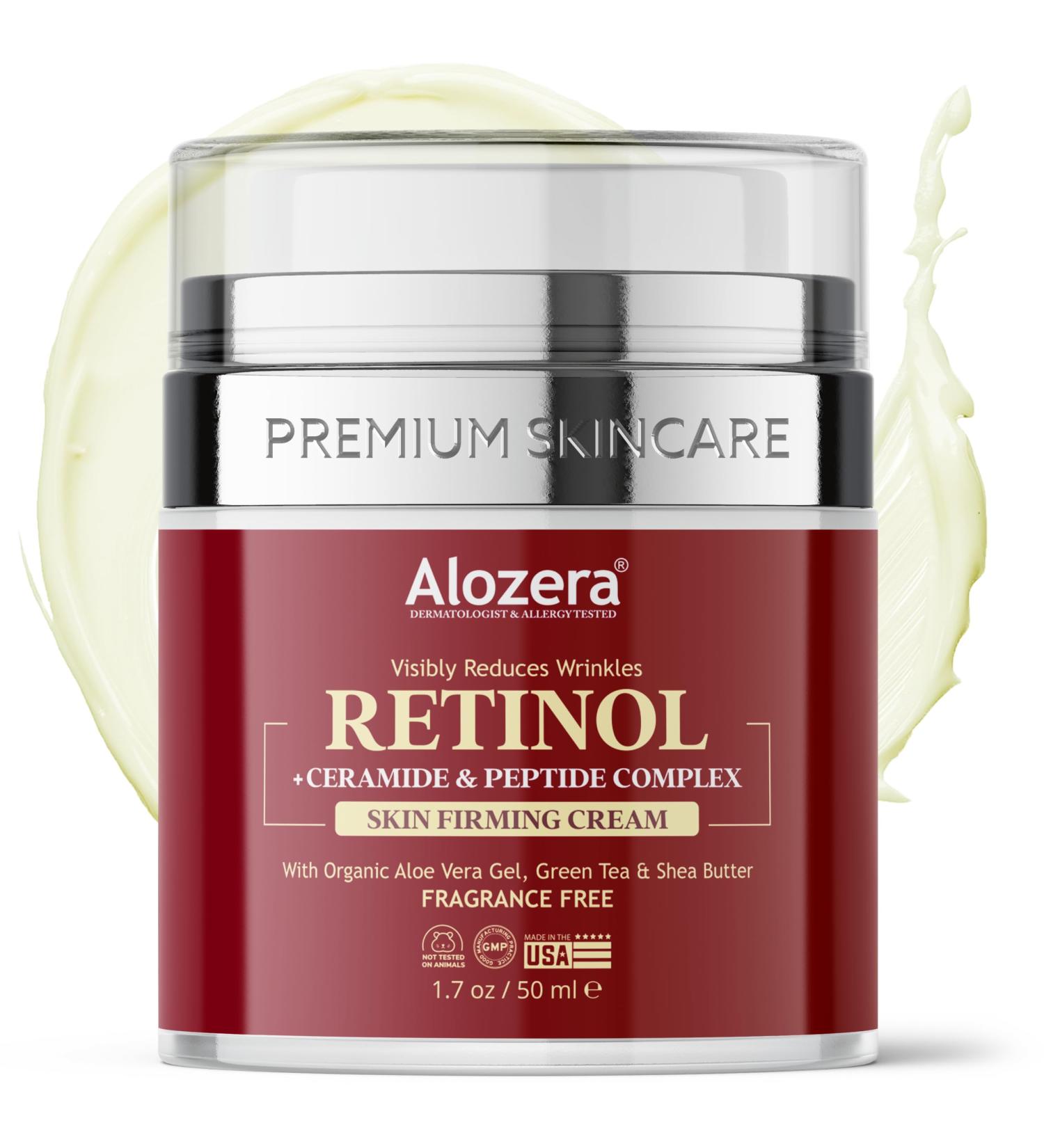 Retinol Face Cream - Anti Aging & Anti Wrinkle Moisturizer with Peptides & Collagen | 1.7 oz - Buy Online on GoSupps.com