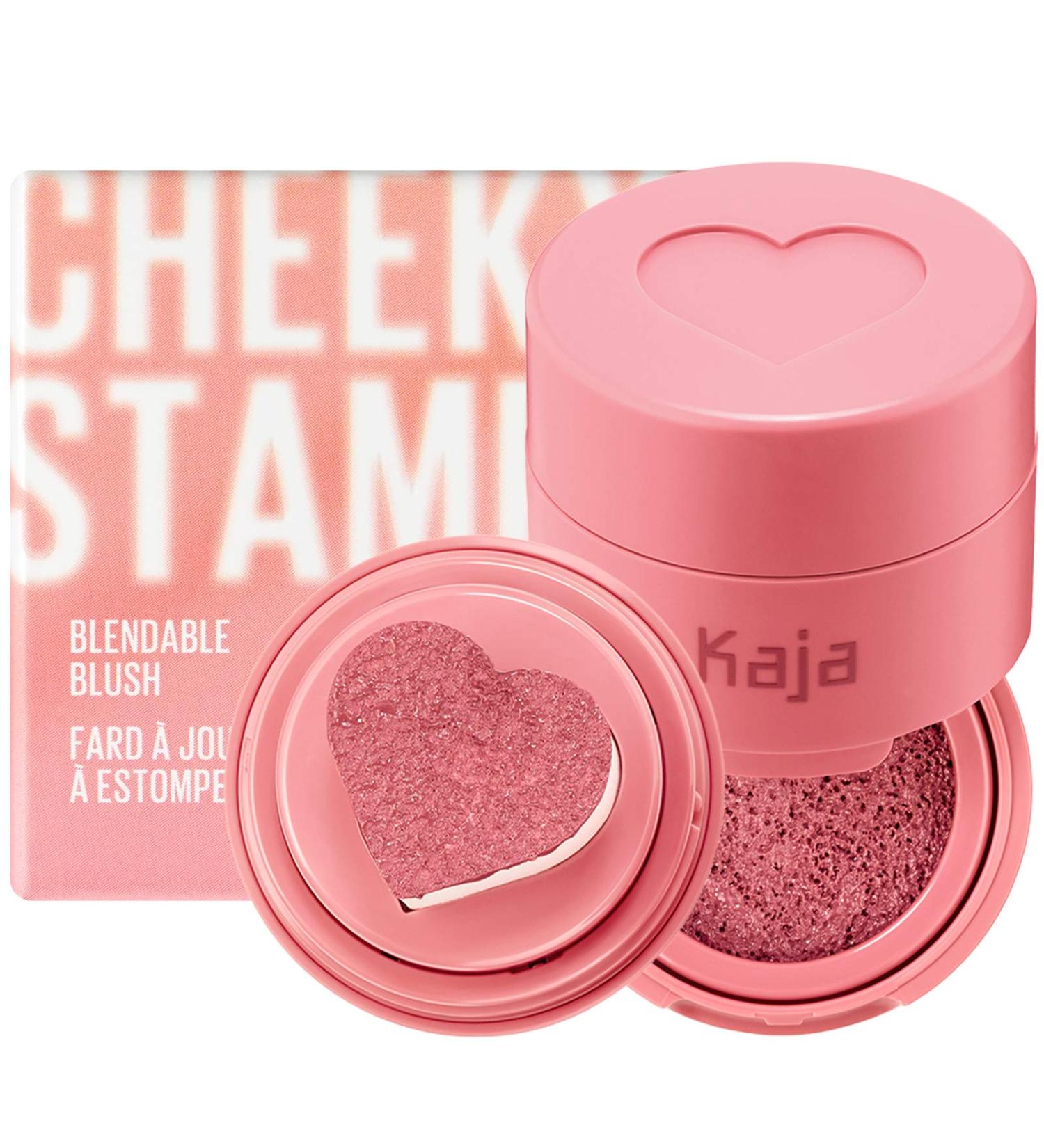 Kaja Cheeky Stamp Blush - Gift Set, 7 Shades, Buildable & Blendable with Heart Applicator, Rosy Finish - 01 Coy (0.17 Oz) - Buy Online on GoSupps.com
