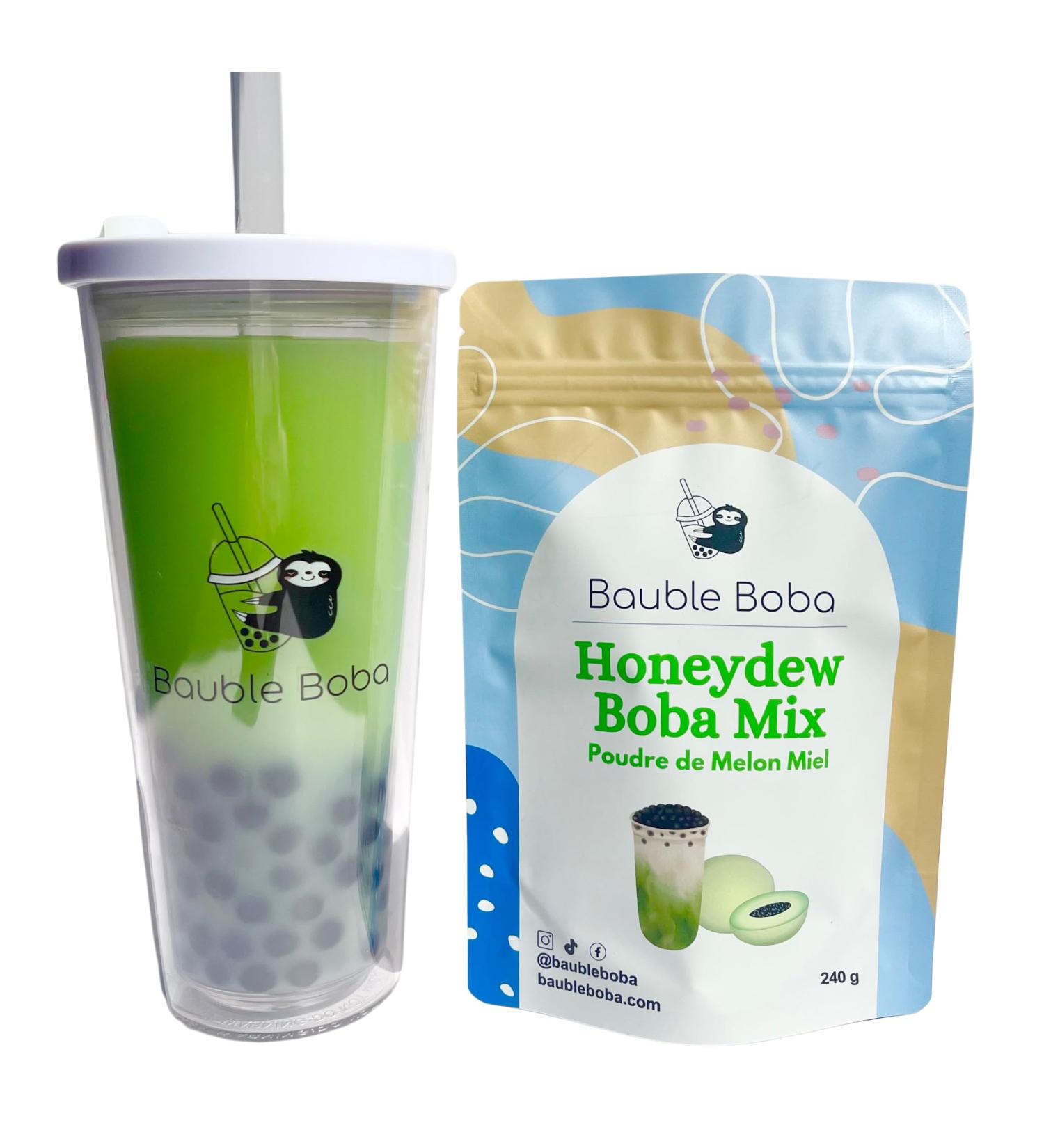 Bauble Boba Instant Bubble Tea Powder Drink Mix - 240g - Honeydew - Buy Online on GoSupps.com