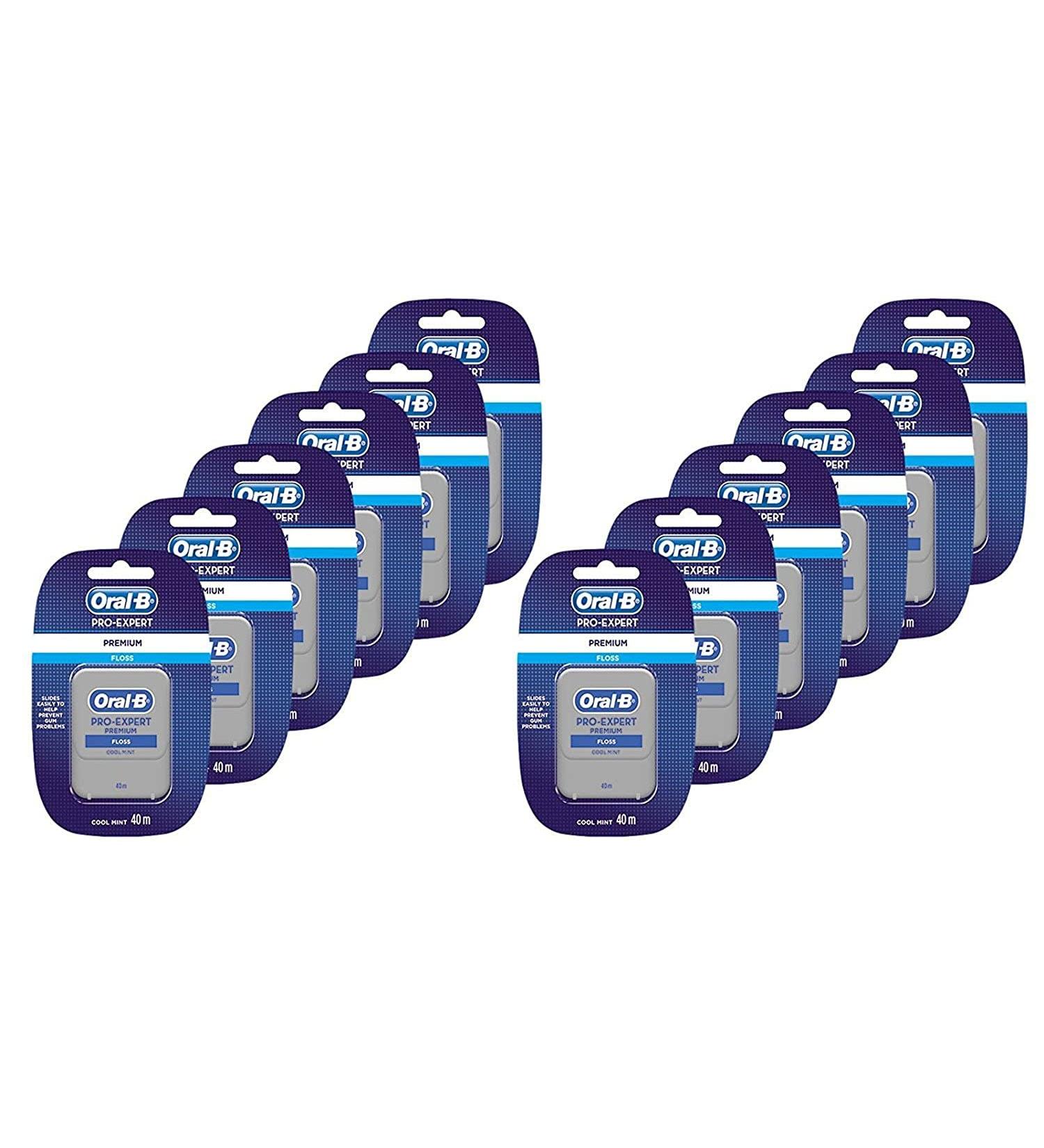 Oral-B Pro-Expert Premium Floss 40m - Pack of 12 | Dental Floss for Effective Plaque Removal - Buy Online on GoSupps.com