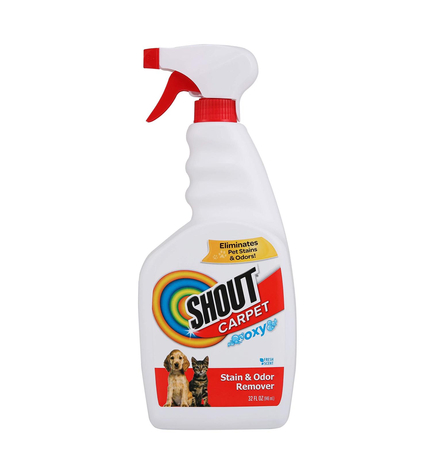 Shout Carpet Stain Remover & Odor Eliminator - 32oz Spray | Removes Tough Urine Stains, Prevents Retracking | Safe for Kids & Pets | Fresh Scent | Pack of 1 - Buy Online on GoSupps.com