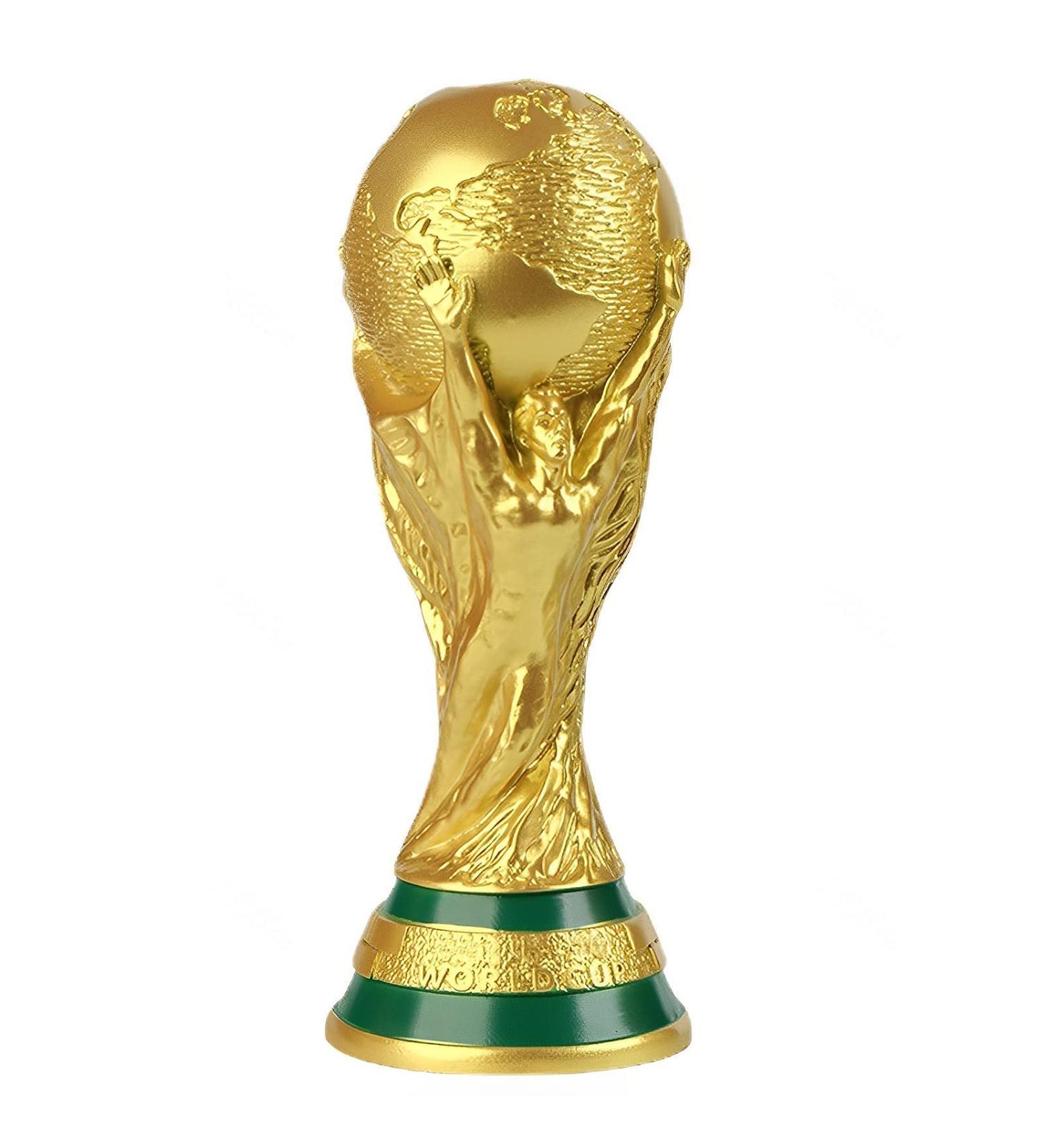 EOFLW World Cup Trophy Replica 10.6 inch - 2022 Soccer Collectible for Sports Fans - Gold Resin Decor for Bedroom, Office Desktop - Buy Online on GoSupps.com