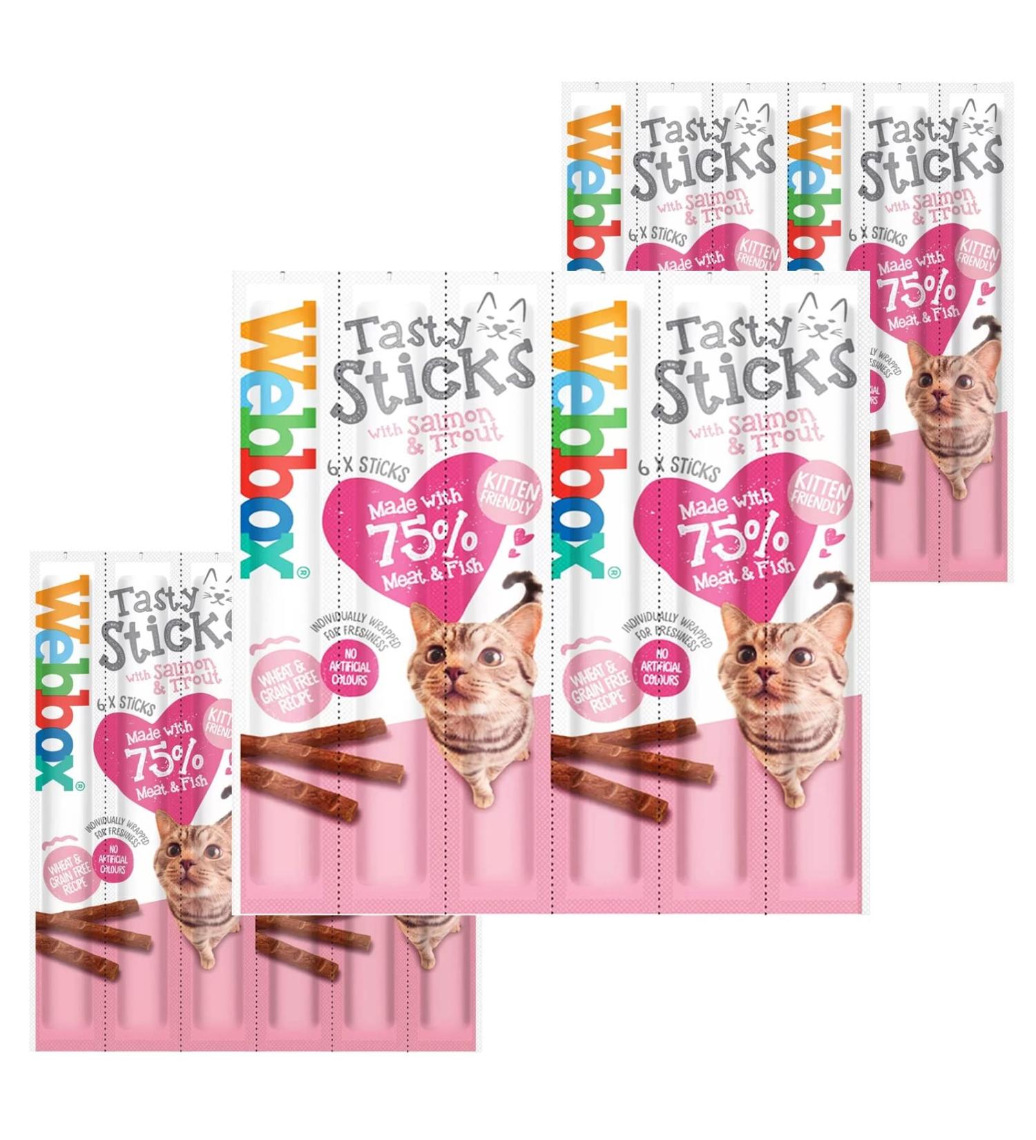Surrey Feed Webbox Cat Tasty Sticks - Salmon and Trout (Pack of 3) - Buy Online on GoSupps.com