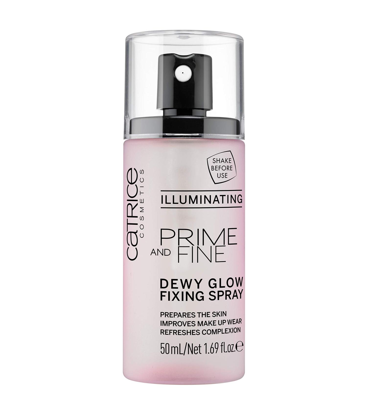 Catrice Prime & Fine Illuminating Dewy Glow Spray - Transparent, Fast Drying Fixing Spray - Paraben Free, Vegan, Cruelty Free - 1.69 Fl Oz - Buy Online on GoSupps.com