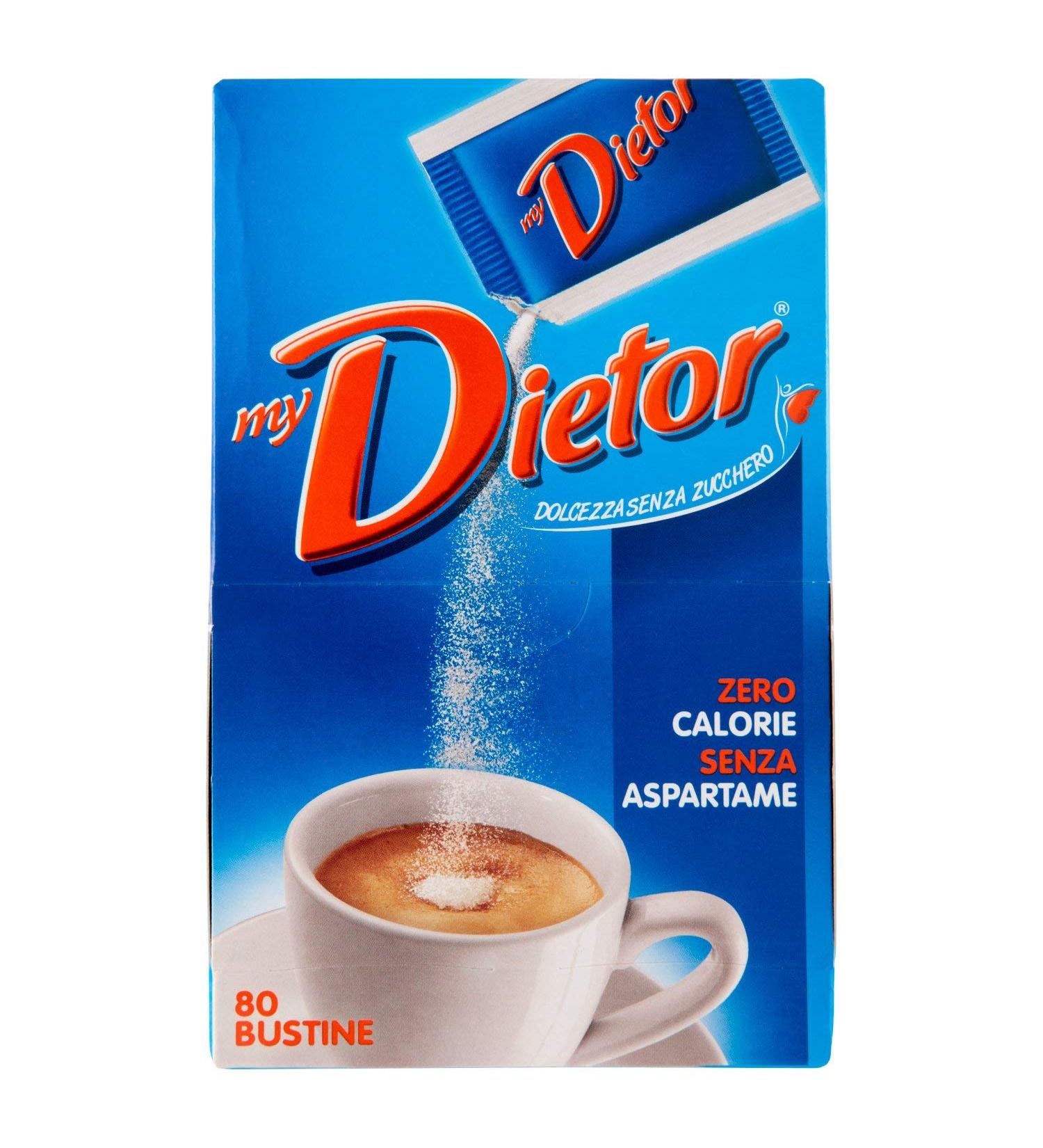  Dietor Dietor - MyDietor natural sweetener 0 kcal gluten-free aspartame-free - Box of 80 sachets - Buy Online on GoSupps.com