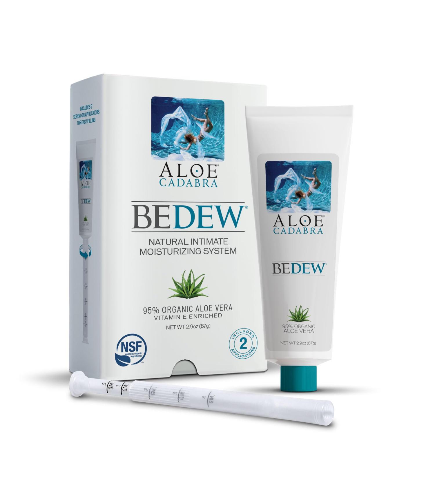 Aloe Cadabra BEDEW Organic Intimate Moisturizer for Vaginal Dryness & Menopause | 2 Screw-on Applicators - 2.9 oz - Buy Online on GoSupps.com