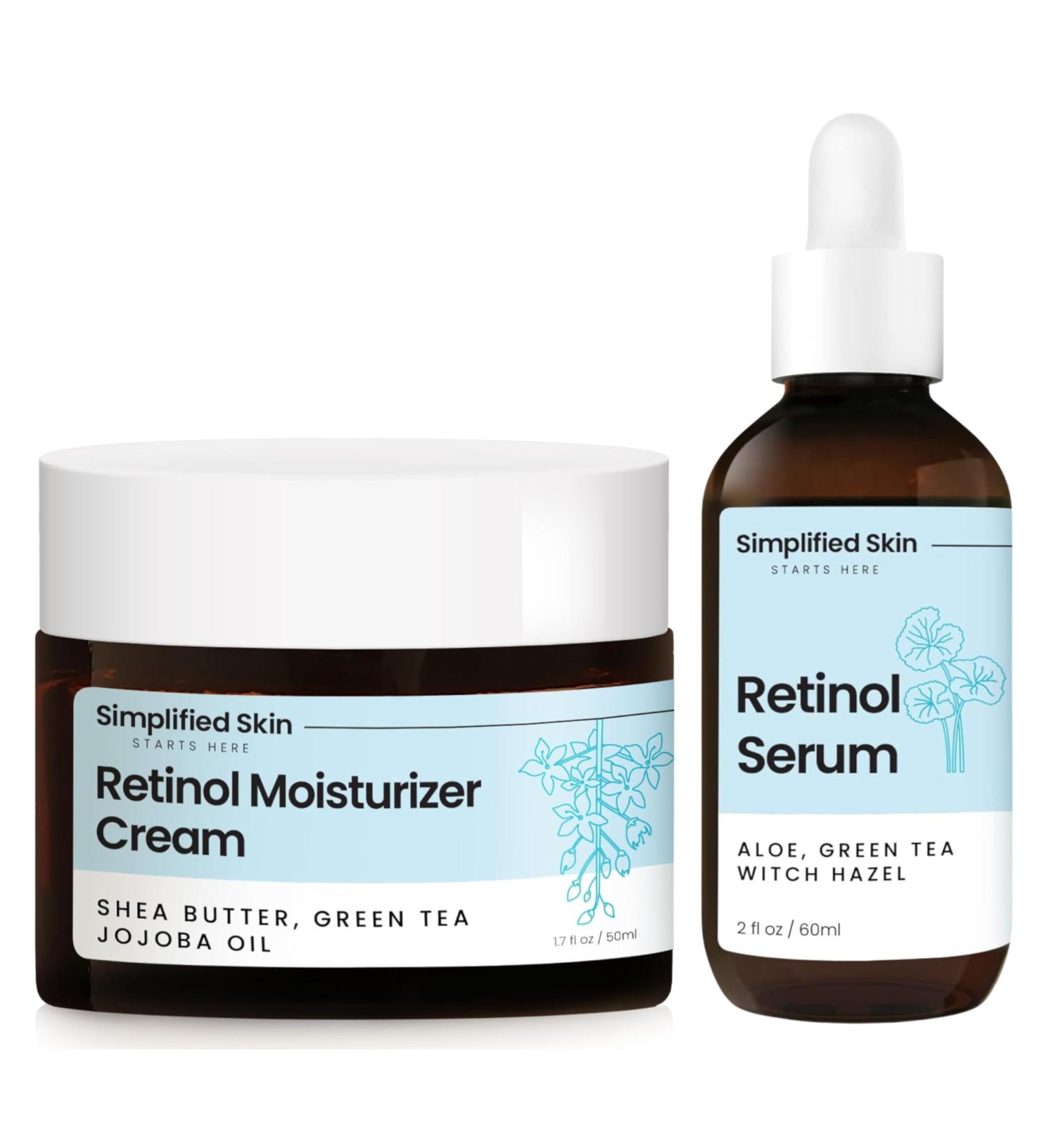 Retinol Cream for Face + Retinol Serum 2.5% - Buy Online on GoSupps.com