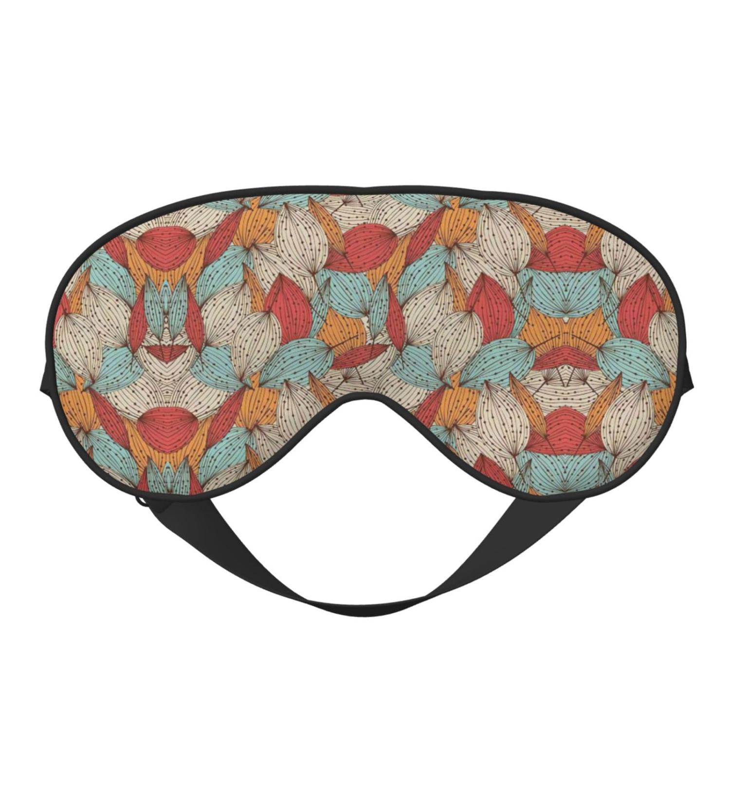 SSIMOO Leaves Print Eye Mask - Ultra-Soft Light-Blocking Sleep Mask for Ultimate Comfort & Restful Sleep - International Shipping Available - Buy Online on GoSupps.com