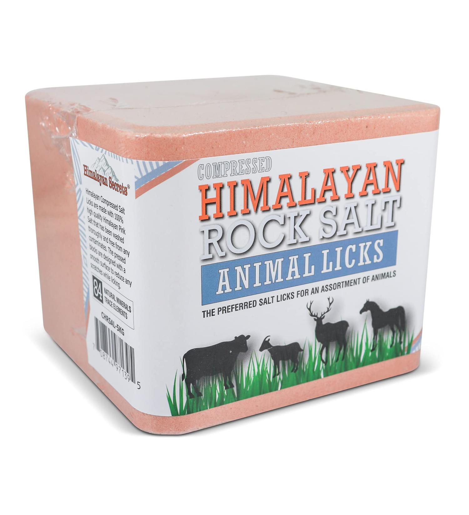 Himalayan Salt Lick for Horse, Cow, Goat - 100% Pure & Natural - 11 lb - Evenly Distributed Minerals - Pack of 1 - Buy Online on GoSupps.com