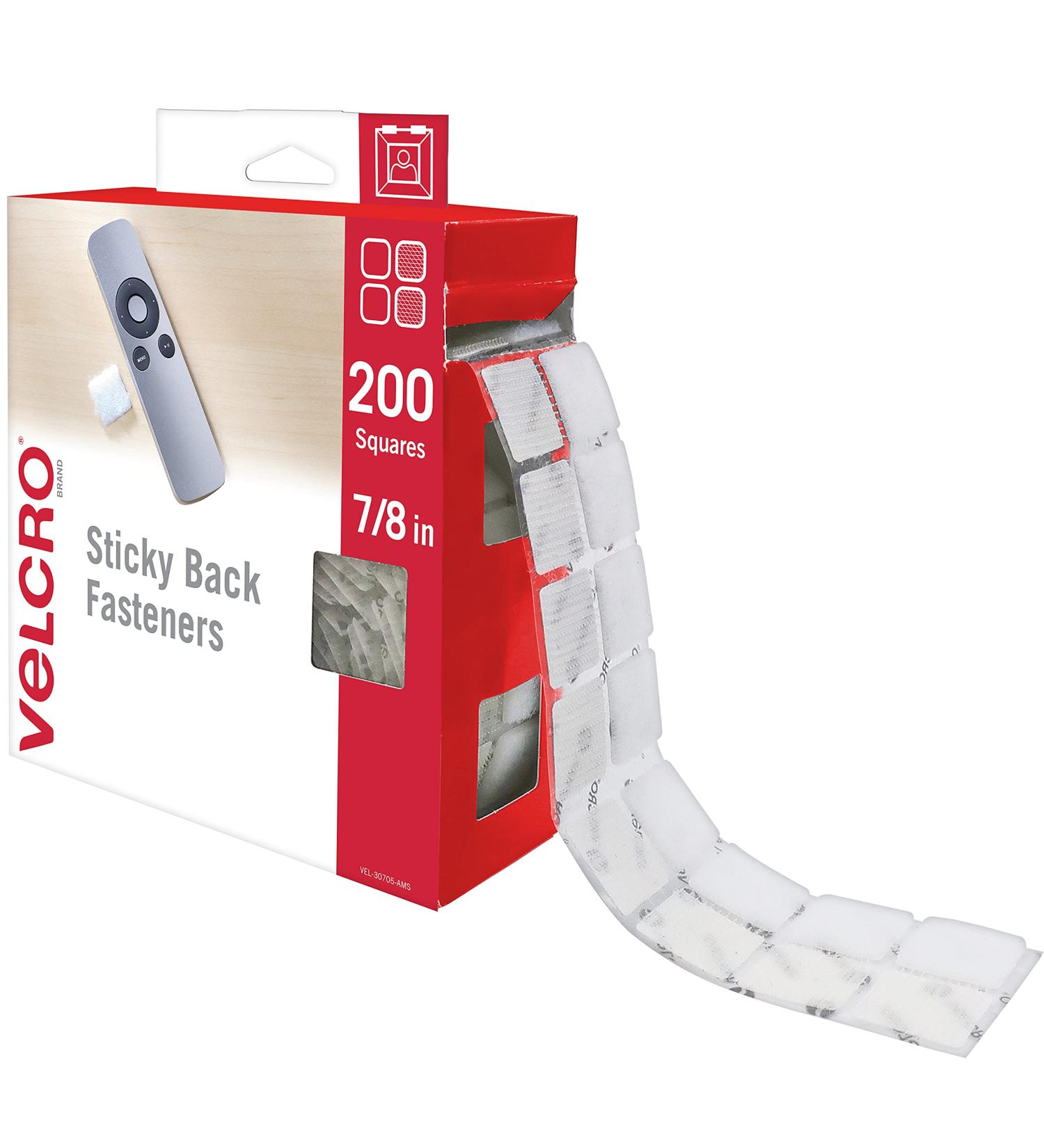 VELCRO Brand Mounting Squares | 200pk  7/8 White | Adhesive Sticky Back Hook and Loop for Teacher Supplies  Office Organization (30705) 200pk White Hook and Loop - Buy Online on GoSupps.com