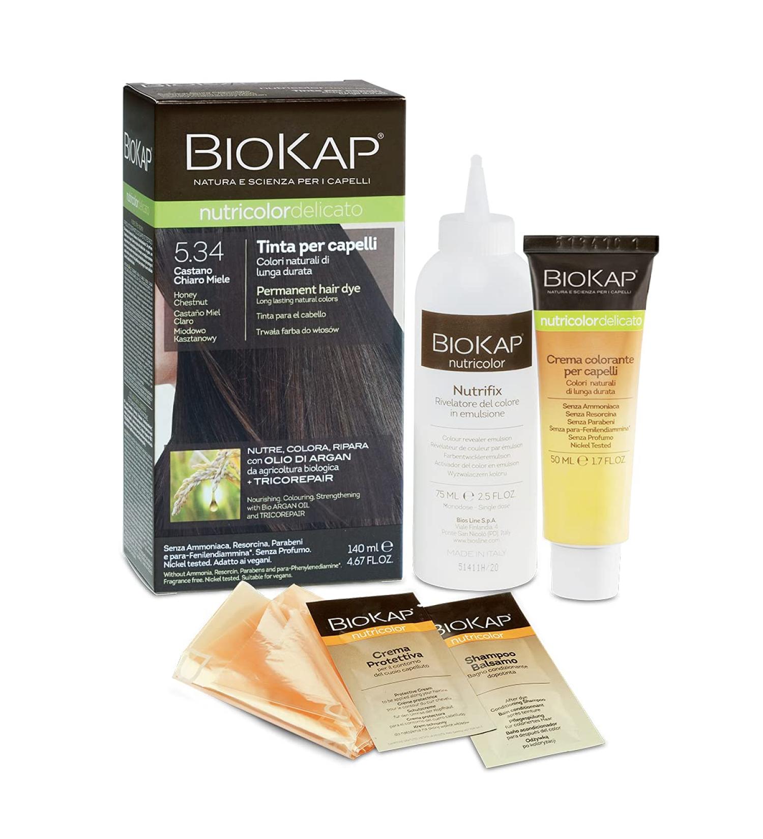 BIOKAP TINTE honey chestnut 140ml casta o miel id al pour la cuisine et les boissons chaudes parfait pour sucrer th s desserts et p tisseries contenance 140 ml et convient ceux qui privil gient Ch tain Miel 1 unit (Lot de 1) - Buy Online on GoSupps.com