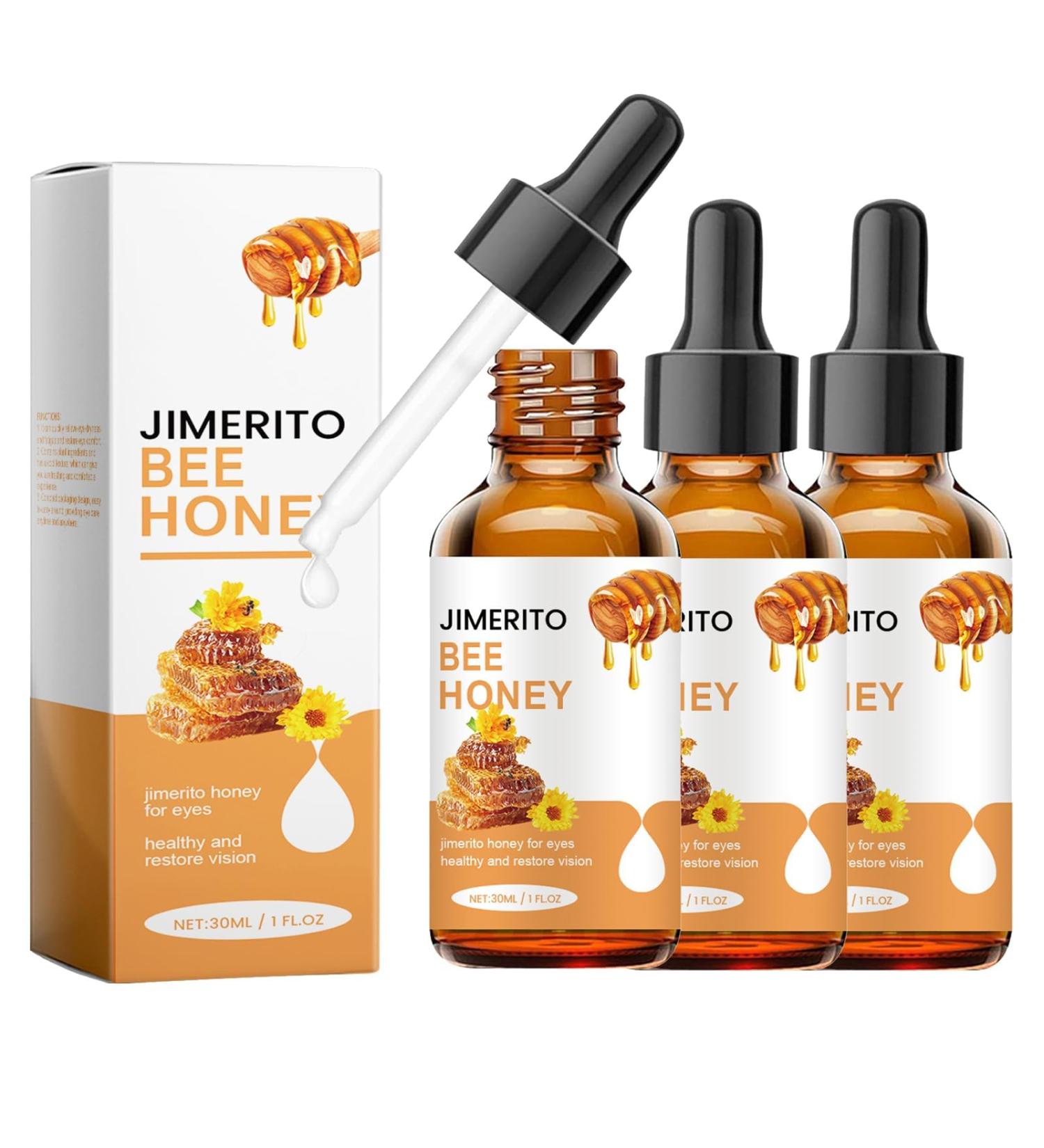 3 Pieces Jimerito Honey Eye Drops Jimerito Honey Eye Drops Stingless Bee Honey Relieves Eye Fatigue and Dryness for Eye Health - Buy Online on GoSupps.com