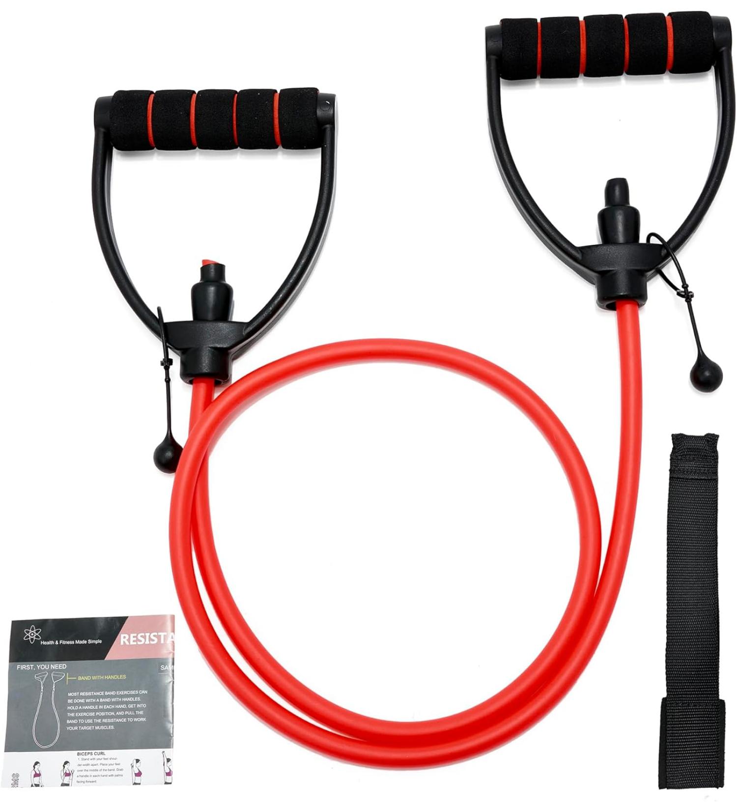 zhiamz Resistance Bands with Handles - Red (Light) - Buy Online on GoSupps.com