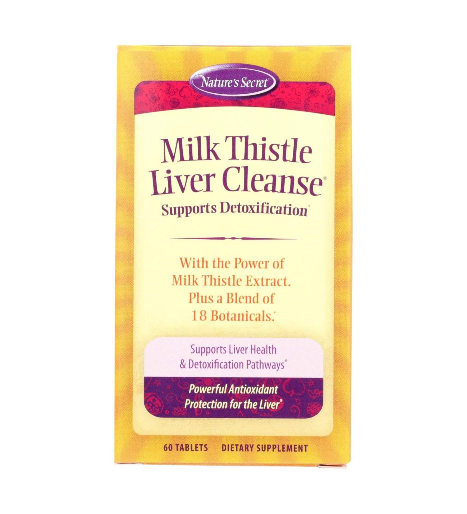 Natures Secret Milk Thistle Liver Cleanse 60 Count