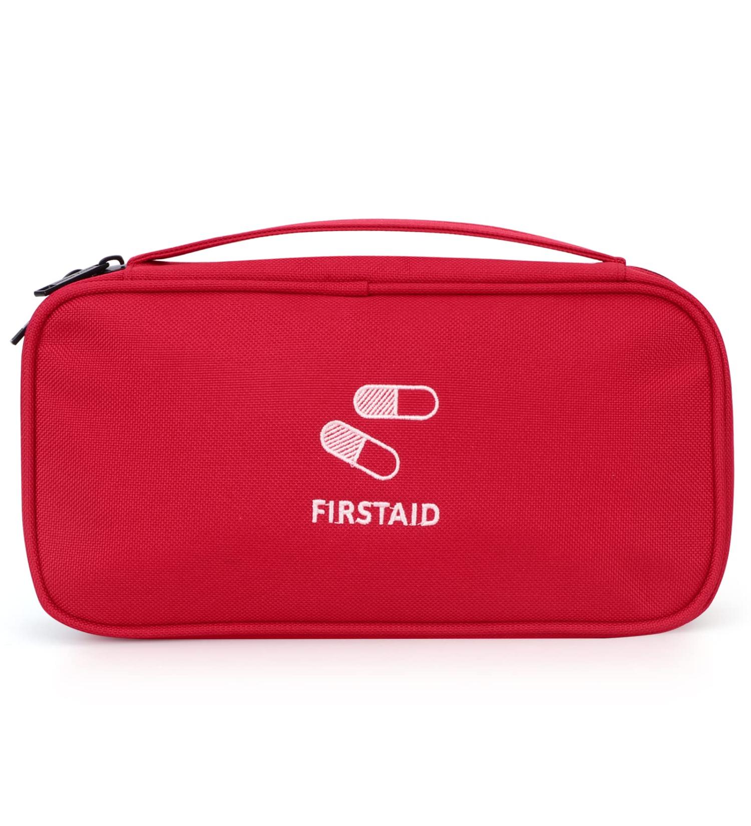 FYY Empty First Aid Bag - Portable Red Medical Organizer for Travel, Camping, Hiking, Home & Office - Buy Online on GoSupps.com