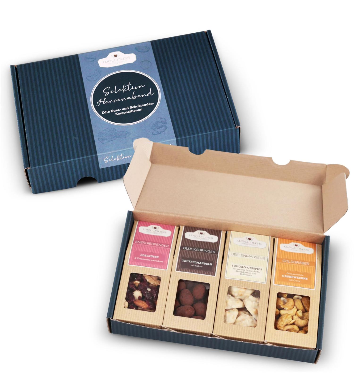 Men's Evening Parent Gift Box - Premium Selection of 4 Snacks for Every Occasion - Buy Online on GoSupps.com