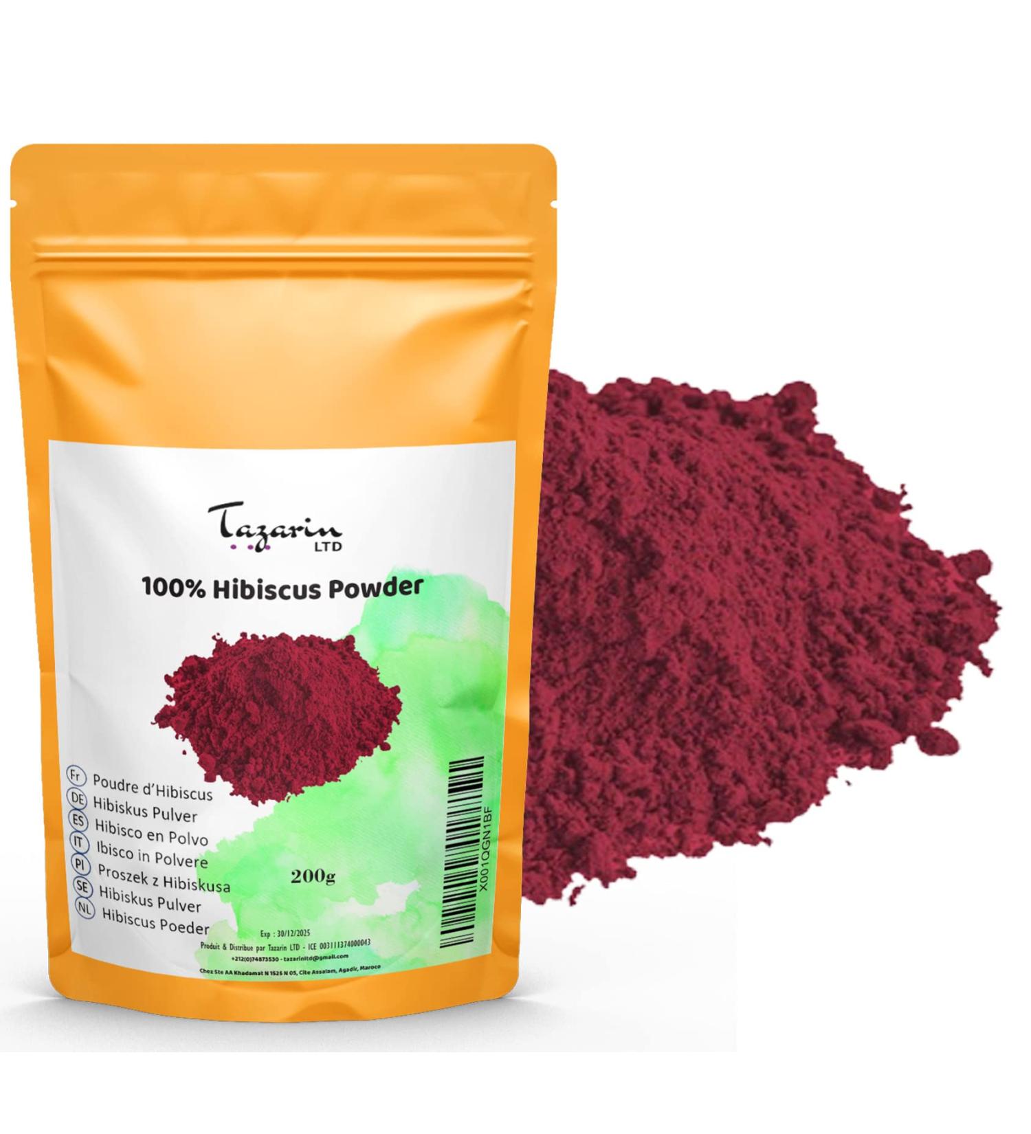  Tazarin LTD 200g Powdered Hibiscus Flowers | Ground Hibiscus Flowers | 100% Natural Pure and Additive-Free - Tazarin Ltd - Buy Online on GoSupps.com