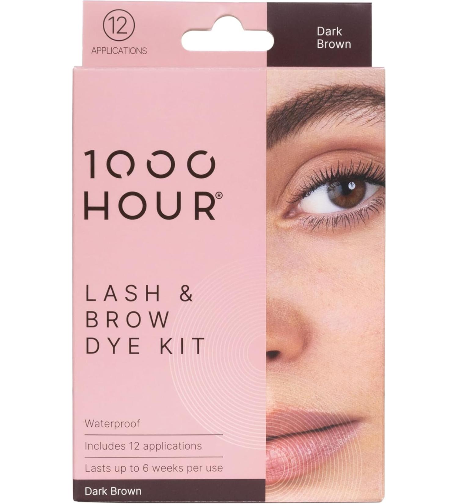1000 Hour Eyelash & Brow Dye/Tint Kit Permanent Mascara (Dark Brown) - Buy Online on GoSupps.com