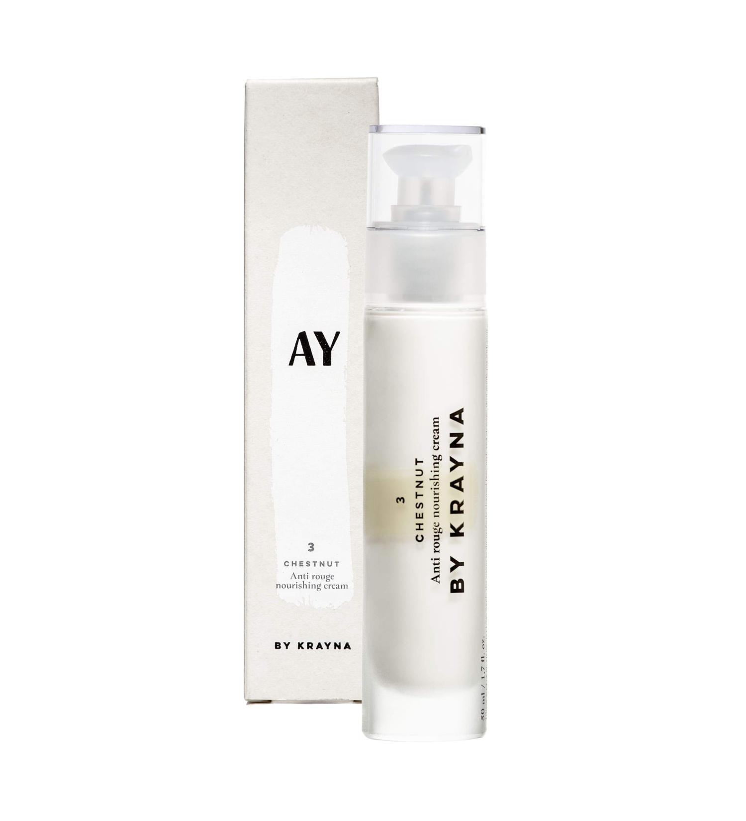 AY 3 Chestnut Cream | Anti-Redness & Hydrating Face Cream for Sensitive Skin | Vegan Cruelty Free Anti-Wrinkle Skincare | 1.7 Fl. Oz - Buy Online on GoSupps.com