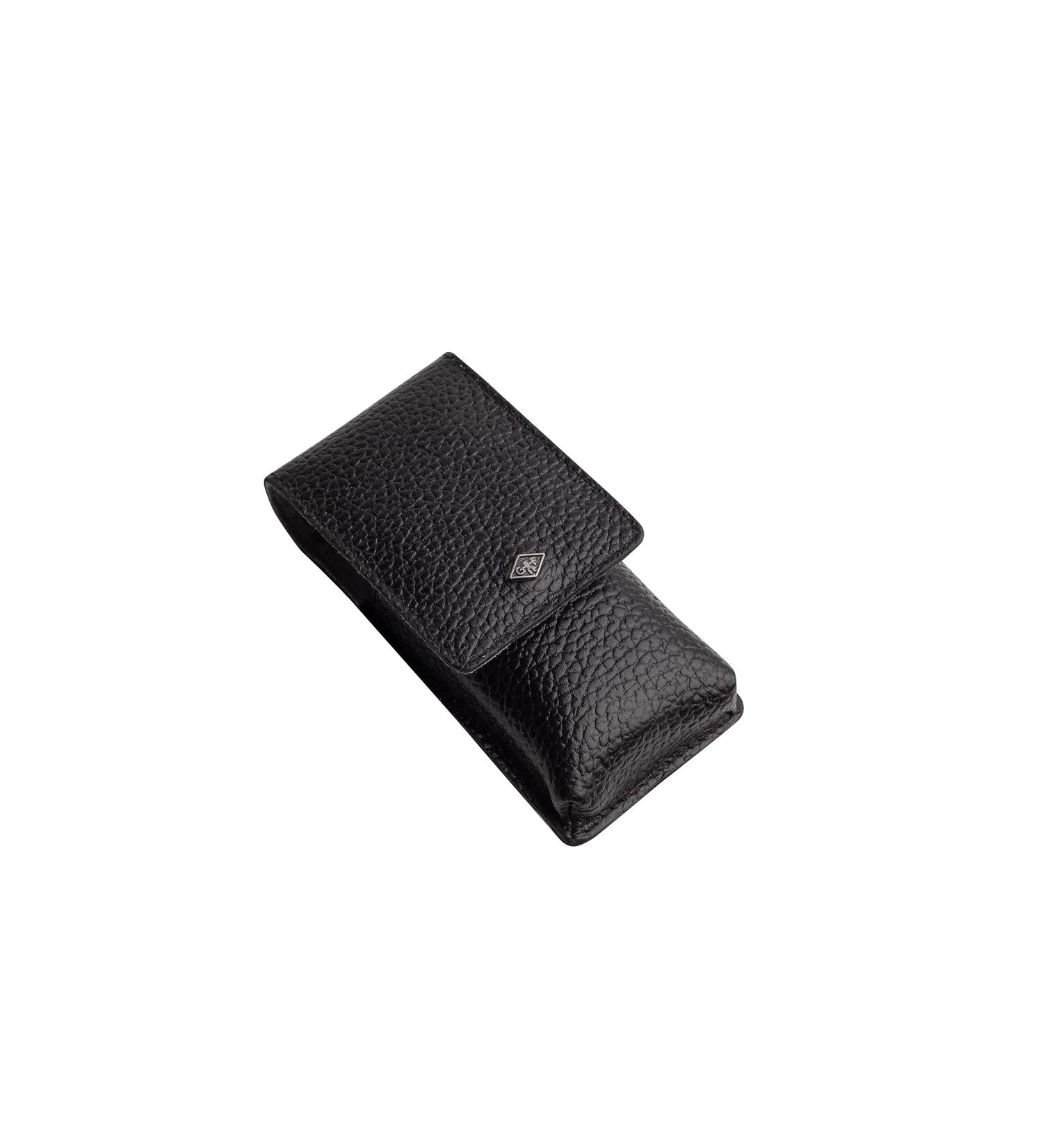 Giesen & Forsthoff Timor leather case for safety razor made of black leather