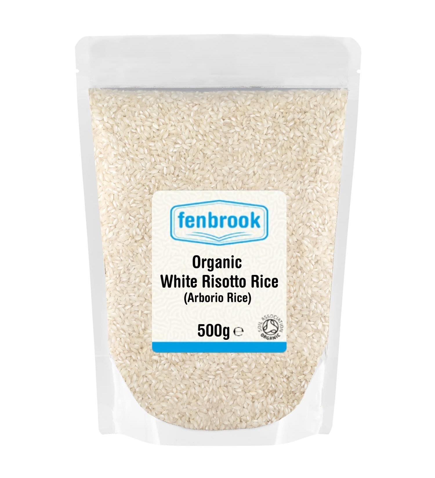 Organic White Risotto Rice (Arborio Rice) 500g | Certified Organic by Fenbrook Organic - Buy Online on GoSupps.com
