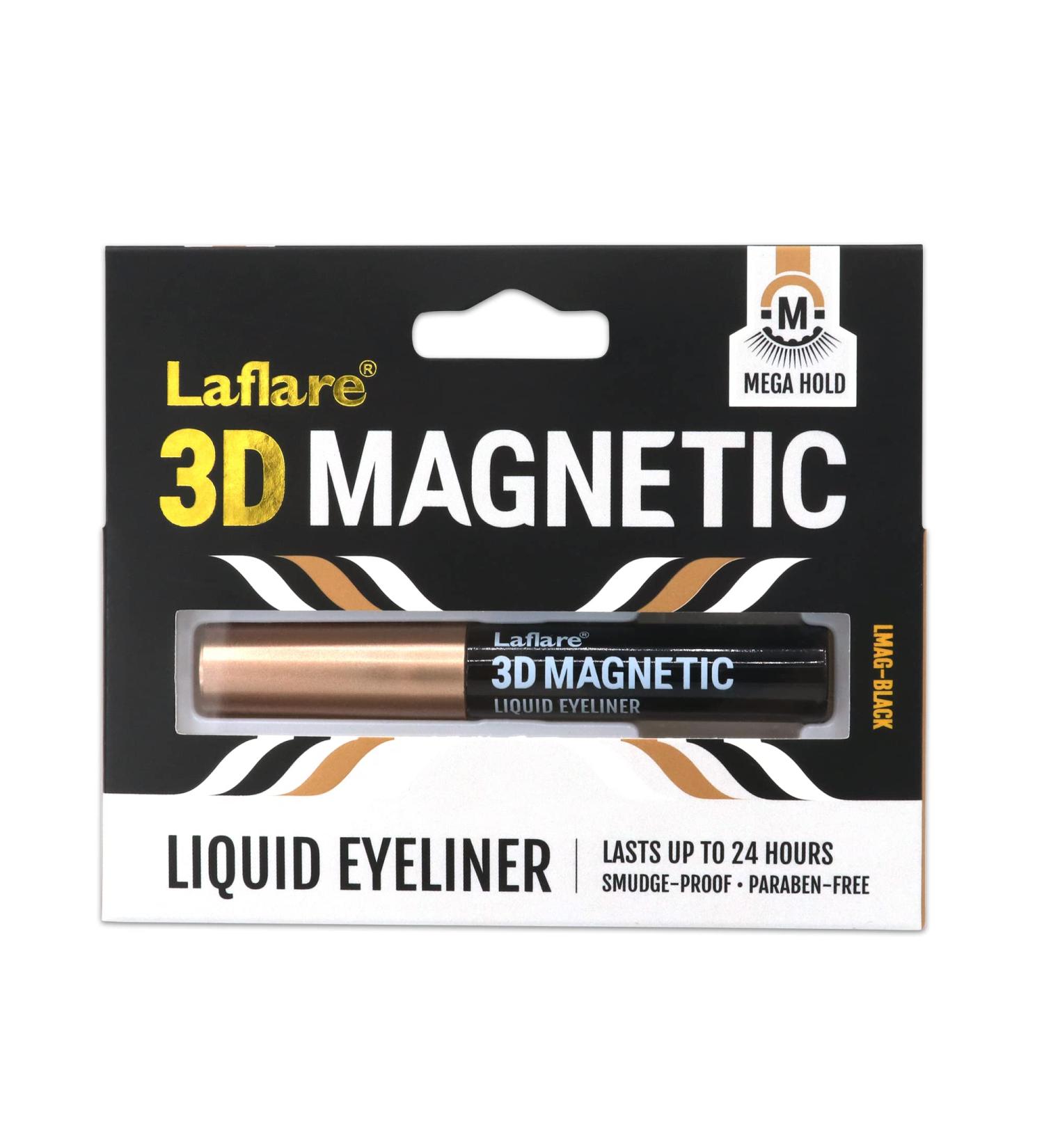 Laflare 3D Magnetic Liquid Eyeliner | Smudge-Proof, Cruelty-Free, Vegan | Mega Hold Formula for Magnetic Eyelashes - Buy Online on GoSupps.com