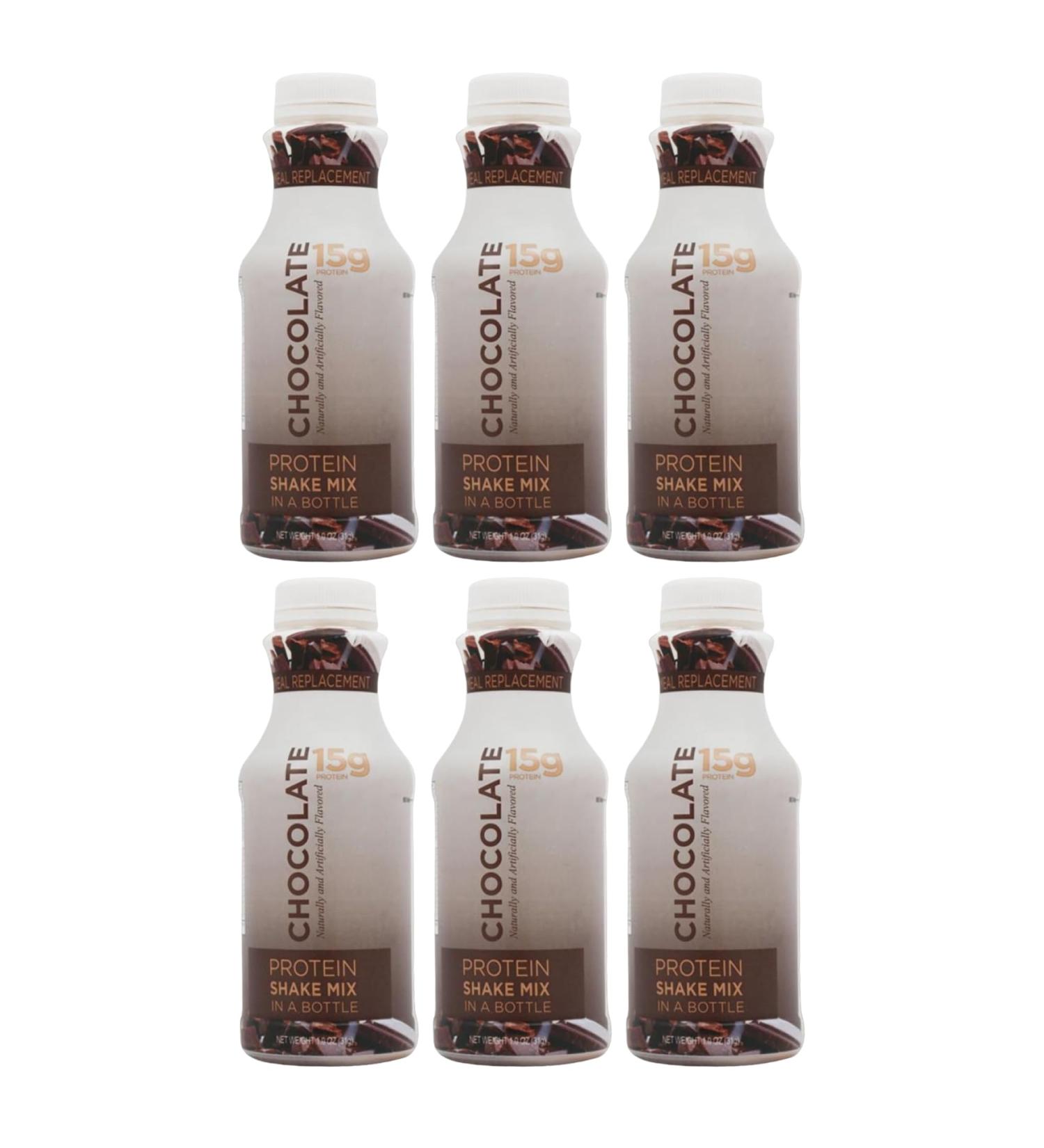 BariatricPal 15g Protein Shake Mix in a Bottle - Chocolate Cream (6-Pack)