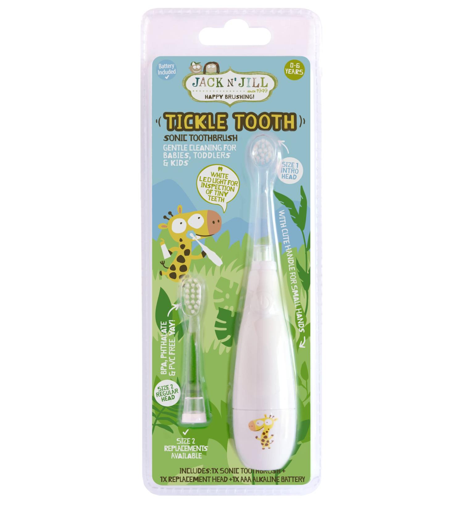 Jack N' Jill Kids Electric Toothbrush with LED Timer and Extra Soft Bristles for 0-6 Years - Buy Online on GoSupps.com