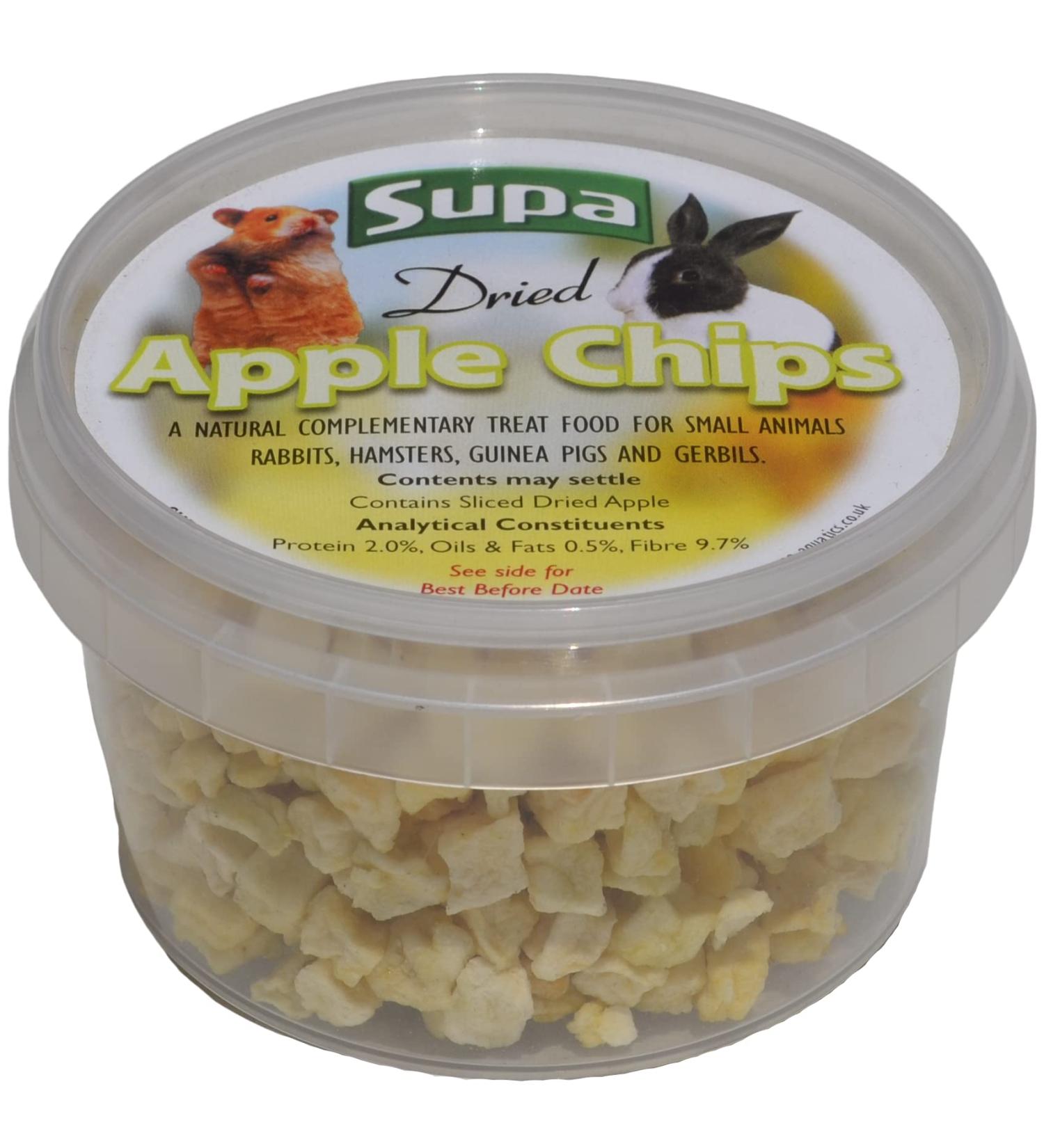 Supa Small Animal Apple Chips 225 ml Pack of 3 | Made From Human Grade Food Material | Excellent Treat For Your Pet - Buy Online on GoSupps.com