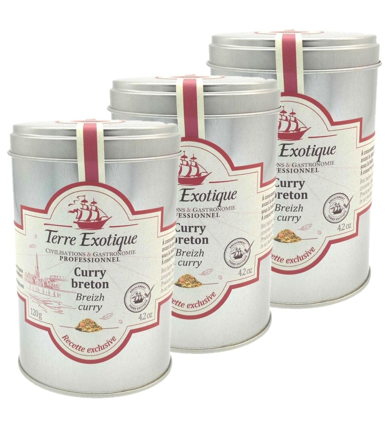 Lot 3x Curry breton - Bo te 120g 120 g (Lot de 3)