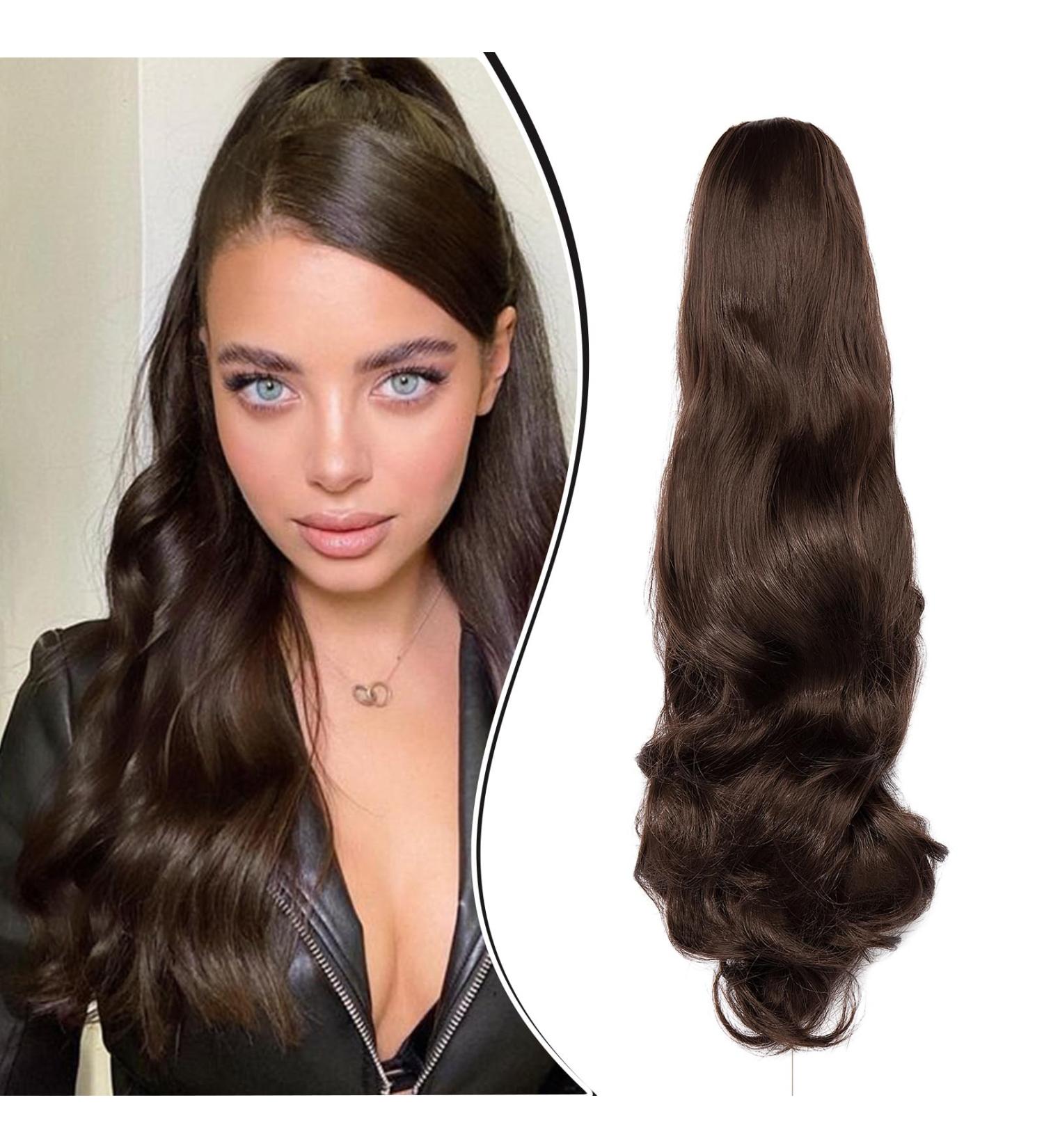 Dcbaboo Ponytail Extension Curly 18inch Claw Clip in Ponytail Hair Extensions Long Wavy Synthetic Pony tails Natural Wave One Piece Hairpiece Fake Ponytail for Women Ash Brown 18 inch 140g Ash Brown - Buy Online on GoSupps.com