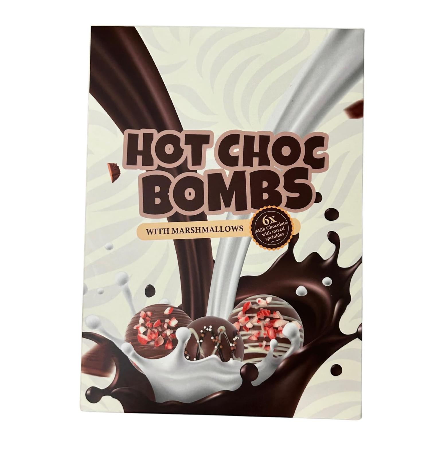Christmas Hot Chocolate Bombs Gifts With Marshmallow Inside - 6 Decorated Cocoa Bombs Xmas Chocolate Balls - Hot Chocolate Gift Set Christmas Stocking Filler Kids Men Women Xmas Eve Box Fillers