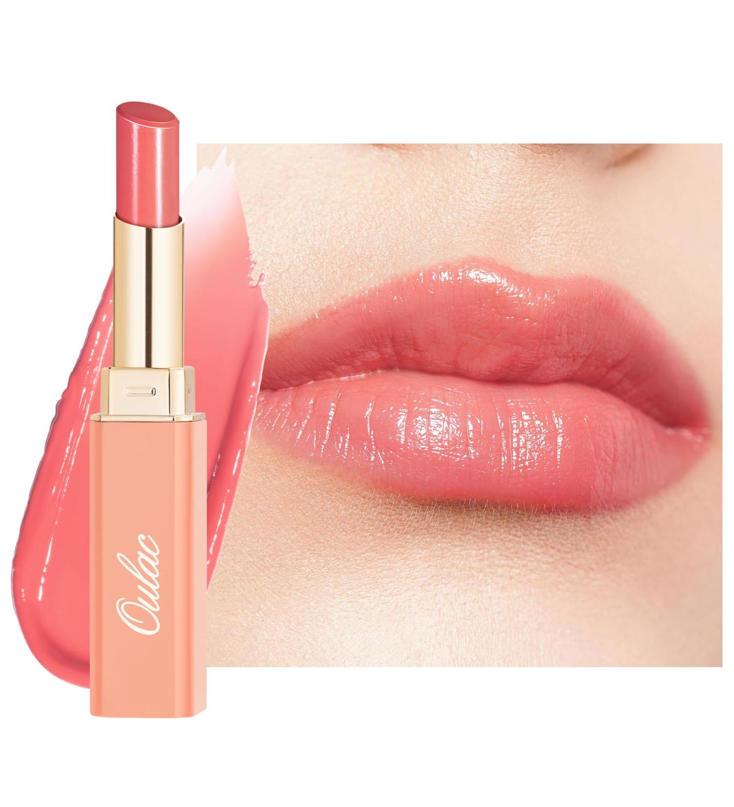  oulac Oulac Moisturizing Lipstick with Organic Shea Butter for 8-Hour Nourished Lips Nourishing Lipstick Glossy Finish - Buy Online on GoSupps.com