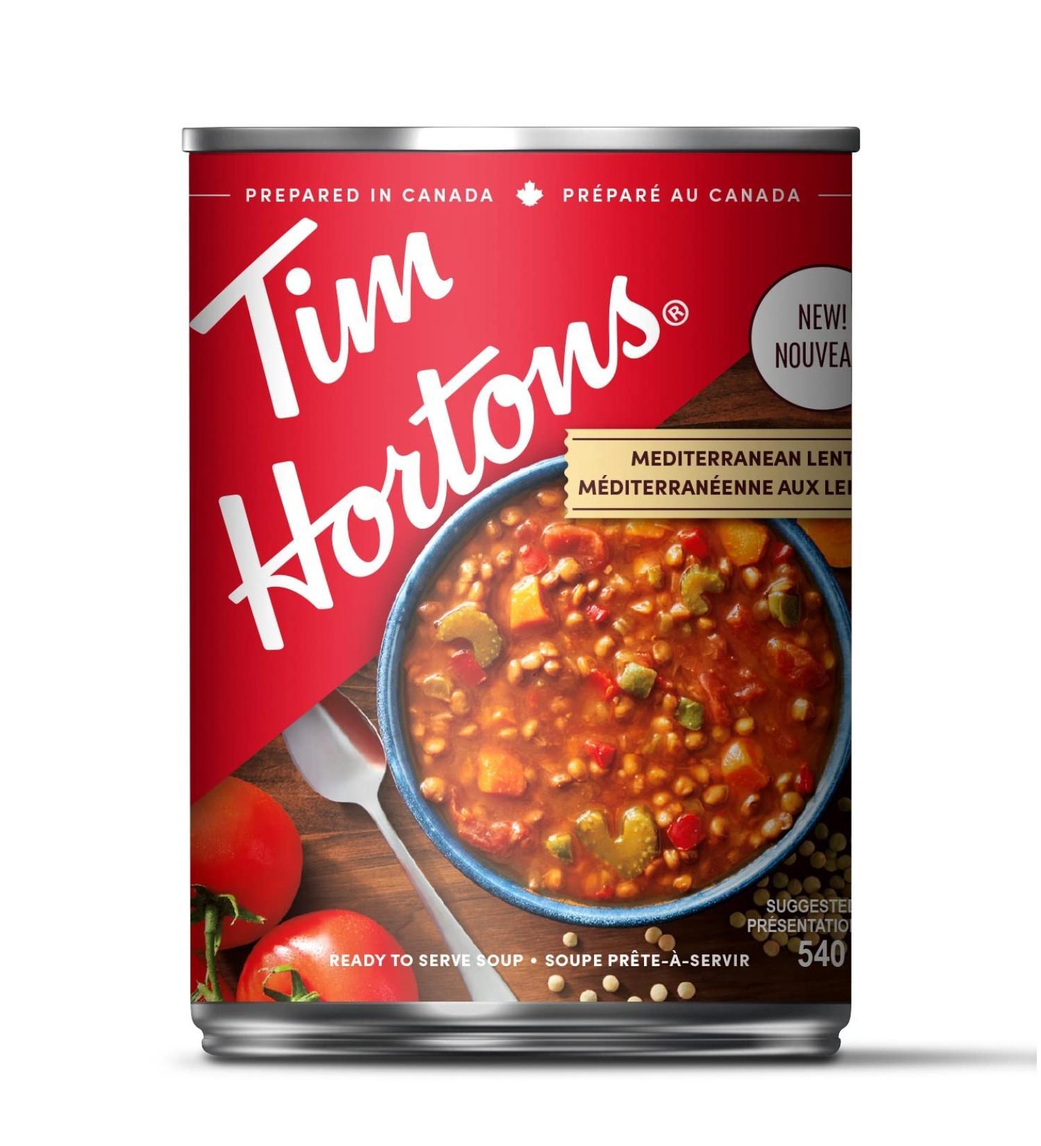Tim Hortons Mediterranean Lentil Soup Ready-to-Serve 540ml Can - Buy Online on GoSupps.com