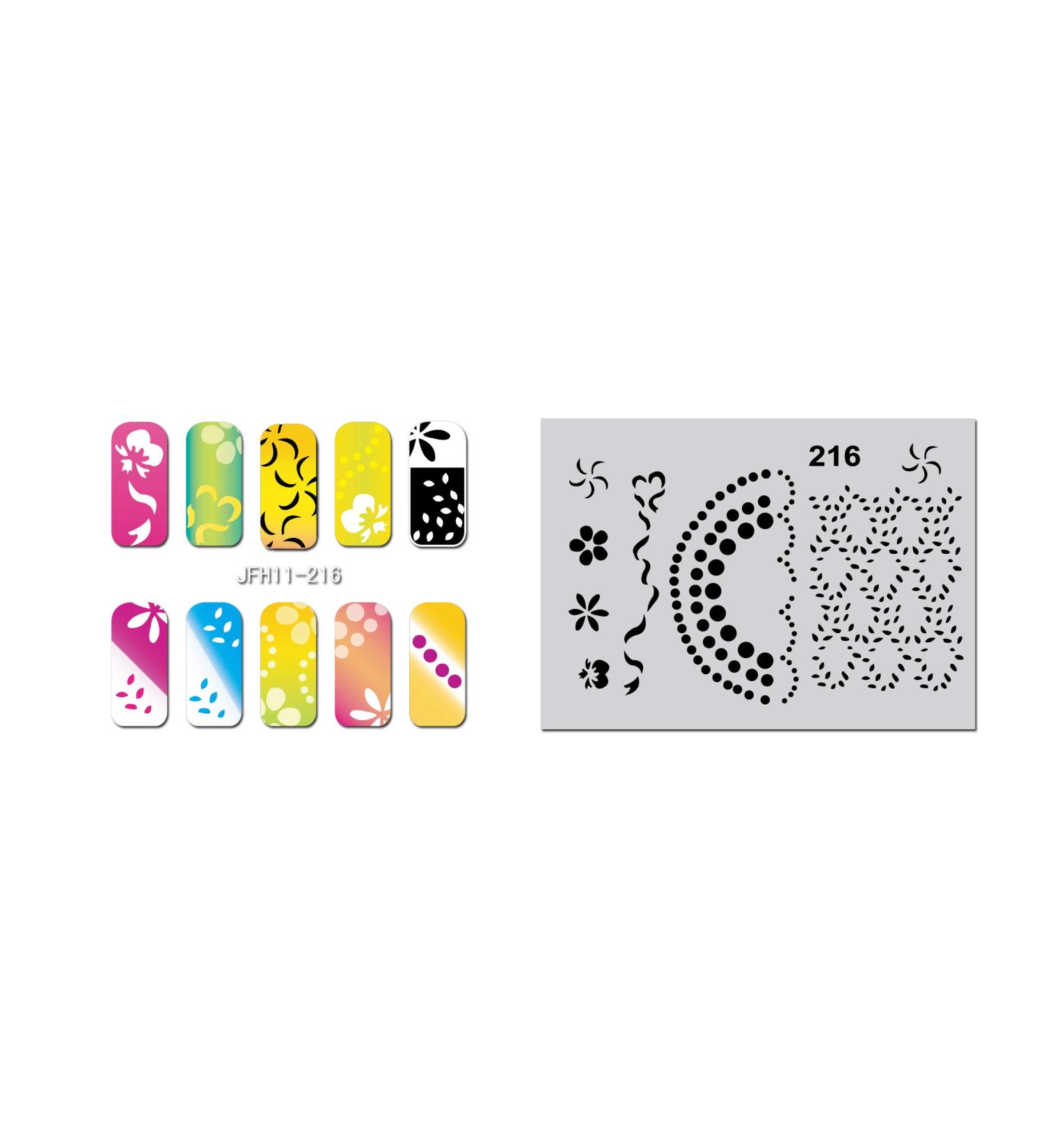 Fingernail stencil (airbrush nail art) Fengda JFH11-216