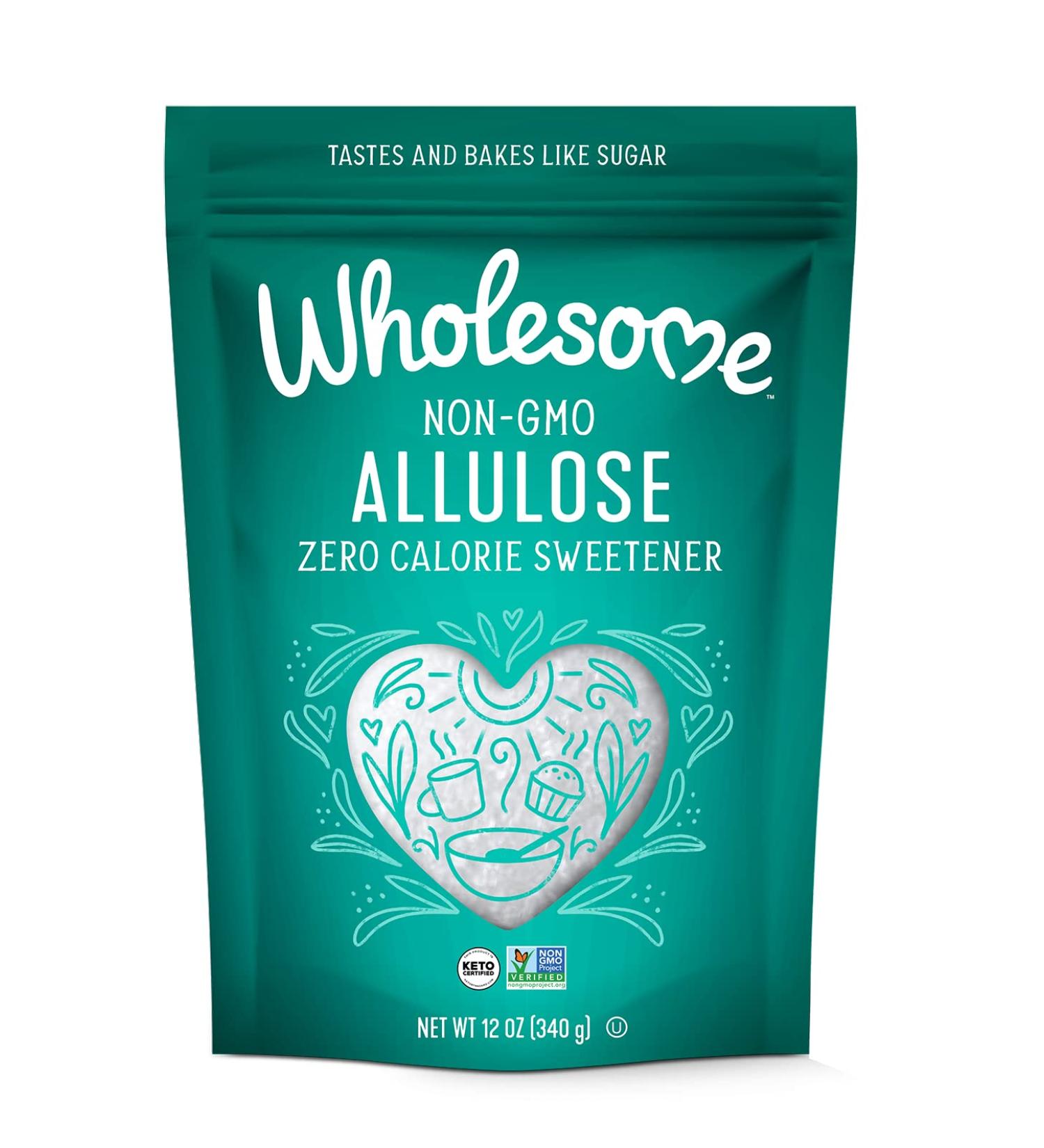 Wholesome Sweeteners Allulose Zero Calorie Granulated Sweetener - Non GMO, Gluten Free, Vegan - 12 oz - Buy Online on GoSupps.com