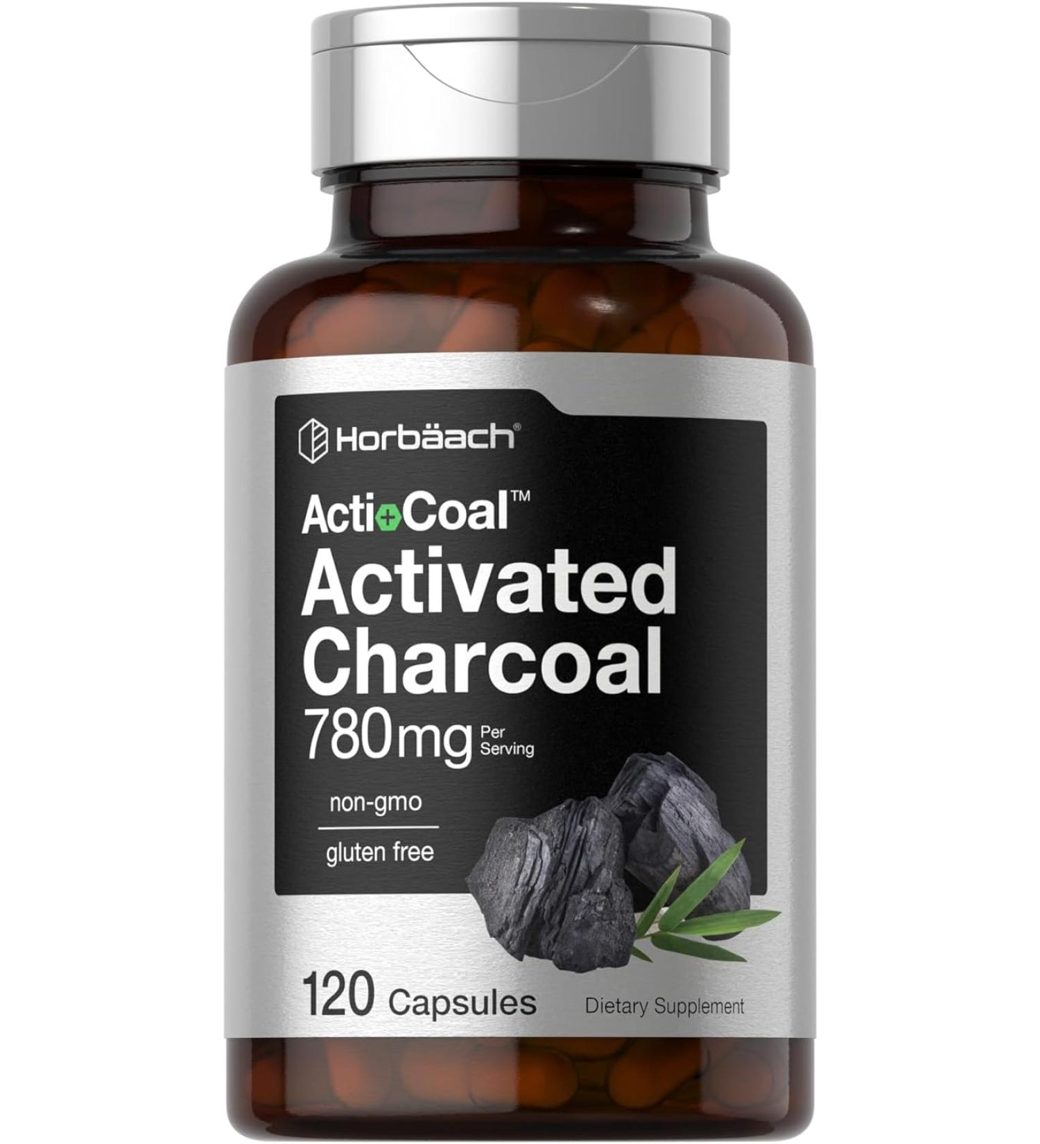 HorbÃ¤ach Acti-Coal Activated Charcoal 780mg - 120 Capsules - Buy Online on GoSupps.com
