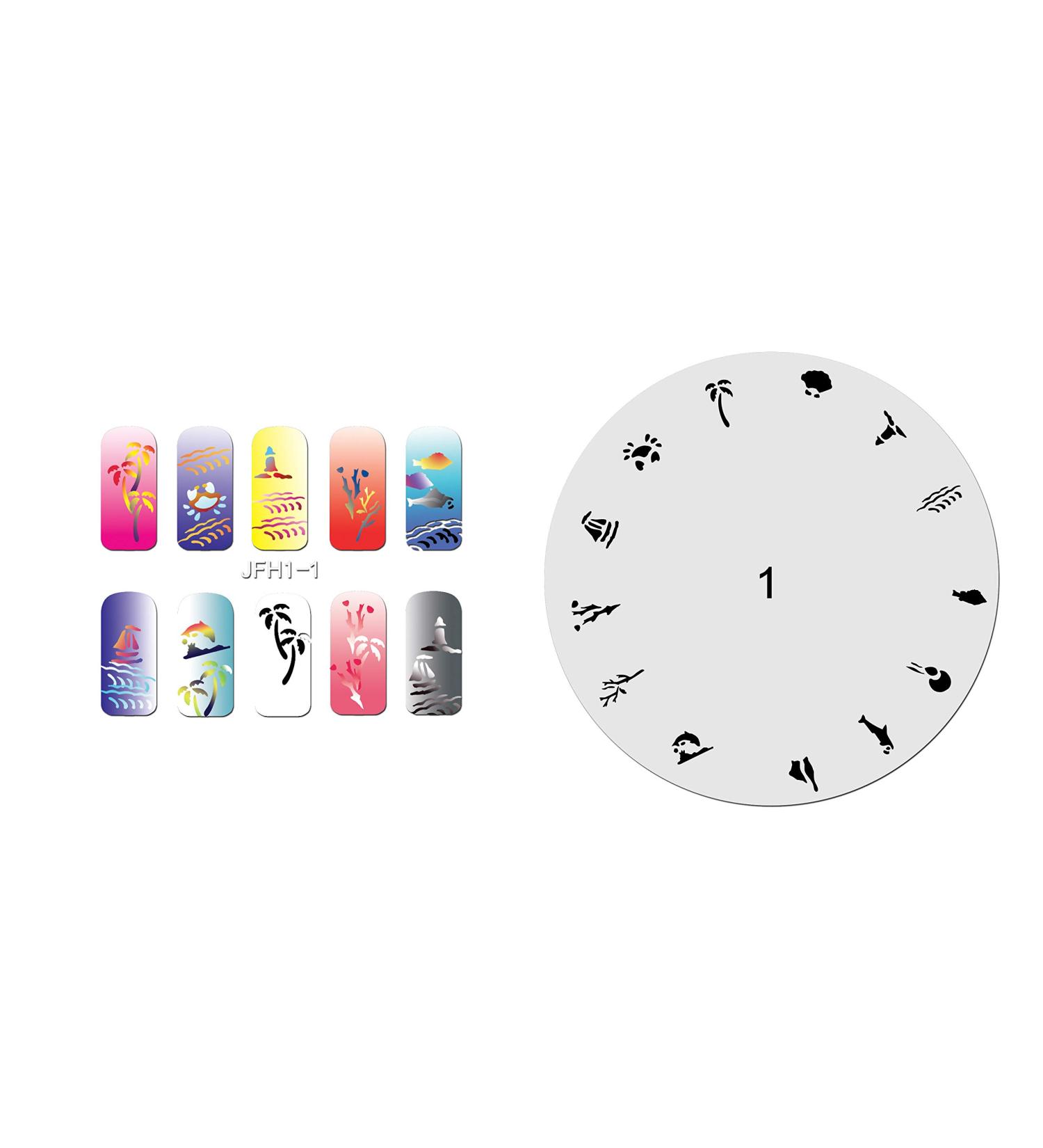 Fingernail stencil (airbrush nail art) Fengda JFH01-001